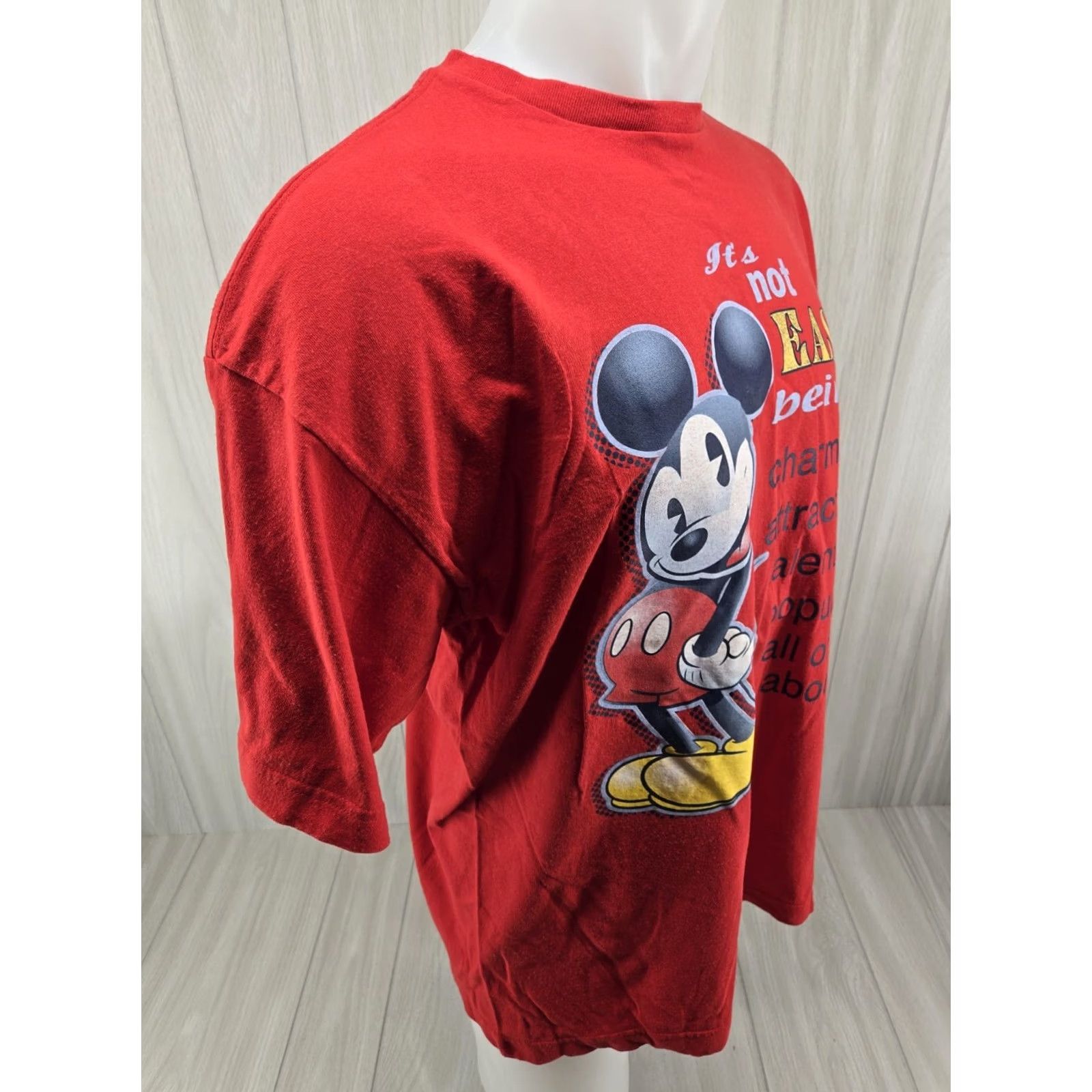 Mickey Unlimited VINTAGE Mickey Unlimited Shirt XL Red 90s Disney Glitter Mens T-Shirt Size US XL / EU 56 / 4 - 7 Thumbnail