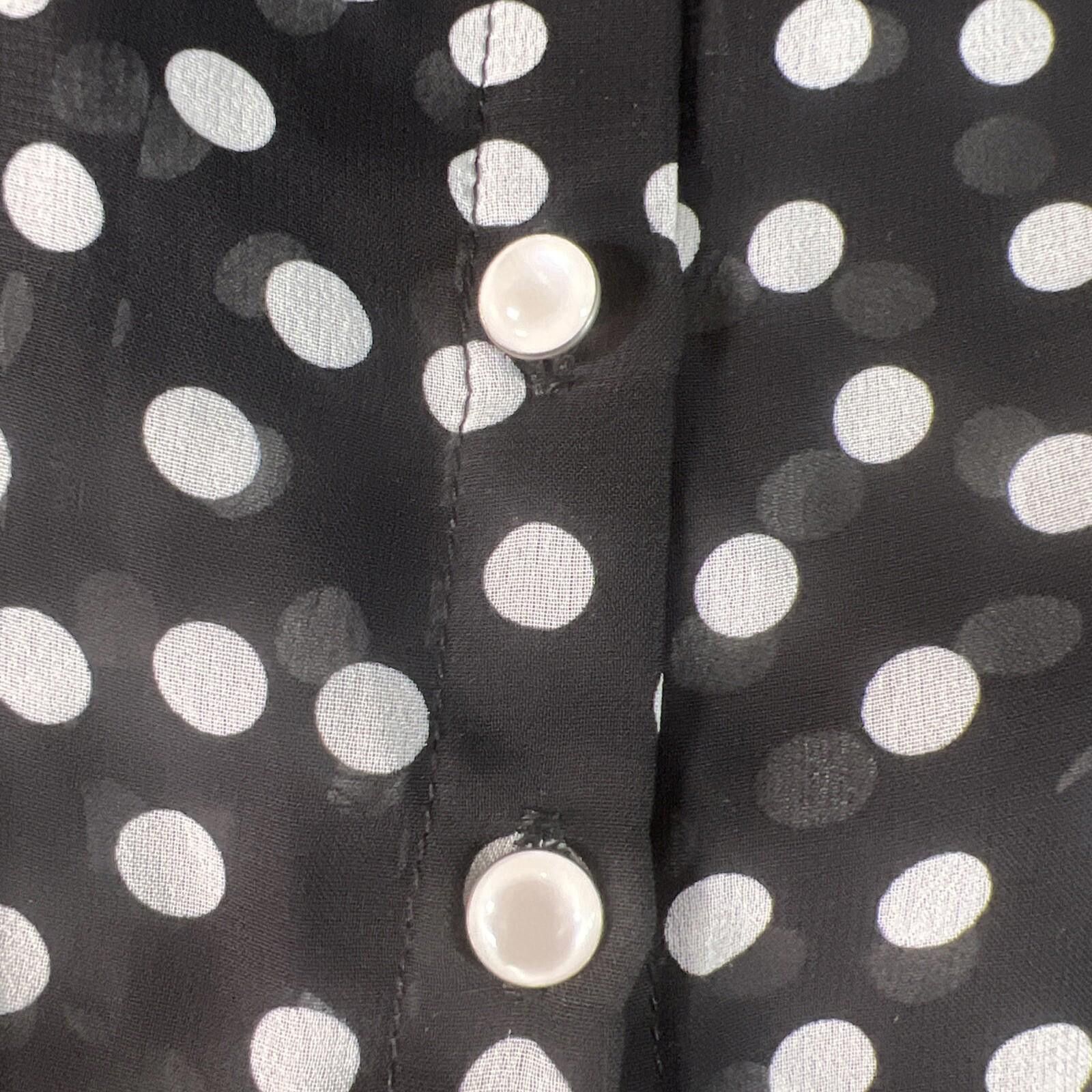 Bonobos Bongo Sheer Black White Women Blouse Top Small Black Y2K 90 Size S / US 4 / IT 40 - 3 Thumbnail