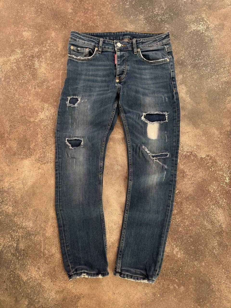 Dsquared2 × Vintage Dsquared2 Vintage Slim Fit Distressed Denim Jeans Size 28" / US 6 / IT 42 - 3 Thumbnail