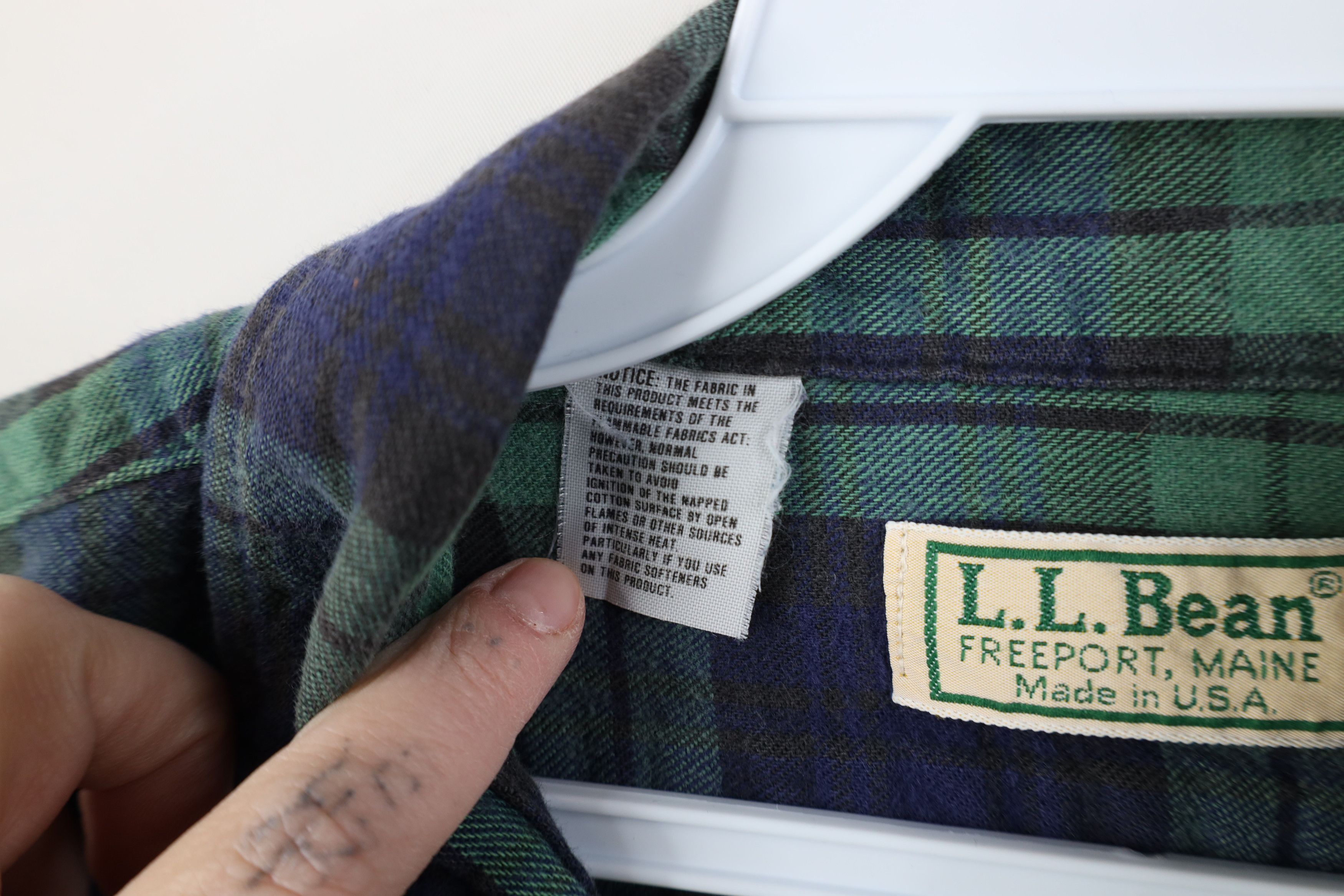 L.L. Bean Vintage 70s LL Bean Flannel Collared Button Shirt USA Size US L / EU 52-54 / 3 - 8 Thumbnail
