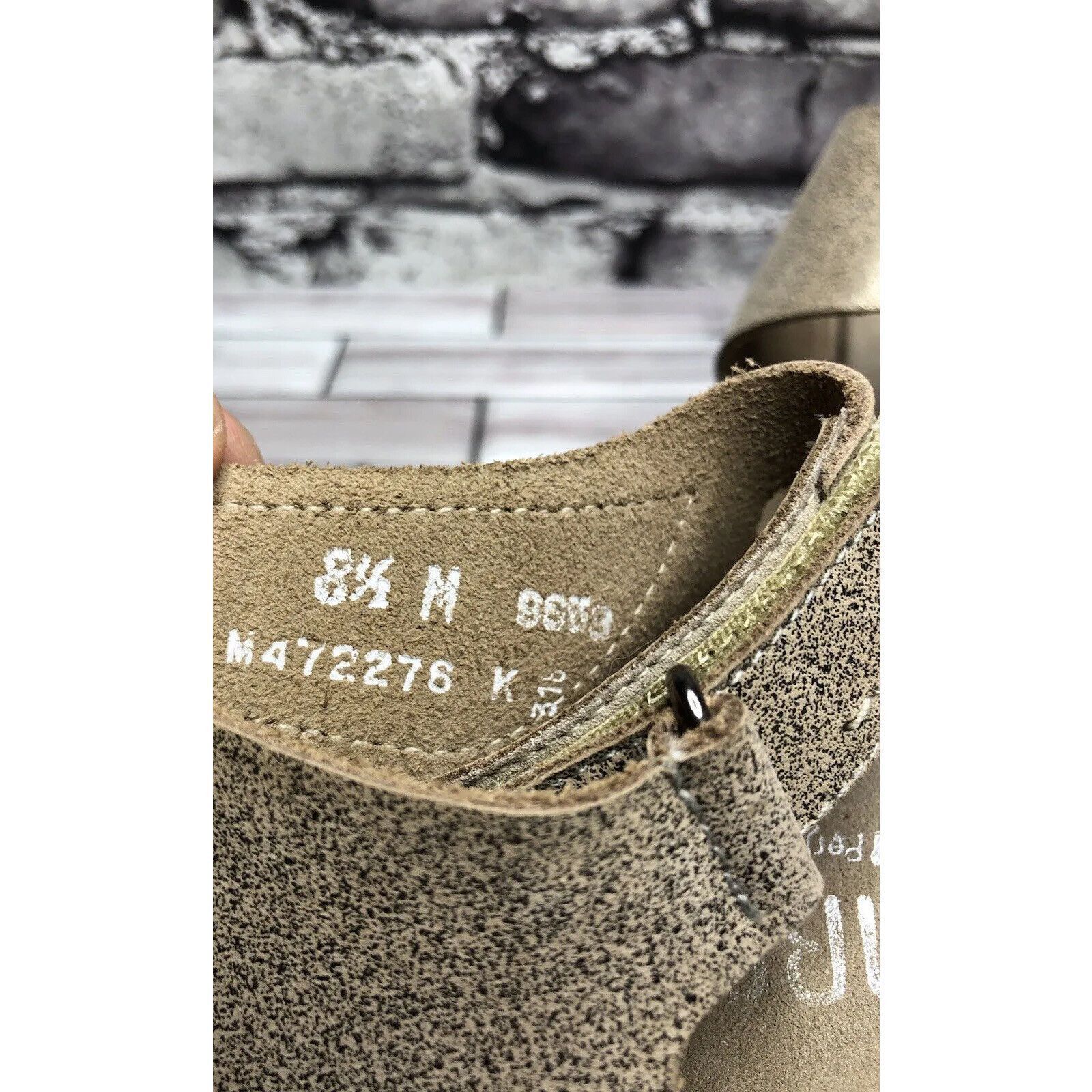 Other Munro American Taupe Shimmer Leather Strap Casual Heels Wom Size US 8.5 / IT 38.5 - 11 Thumbnail