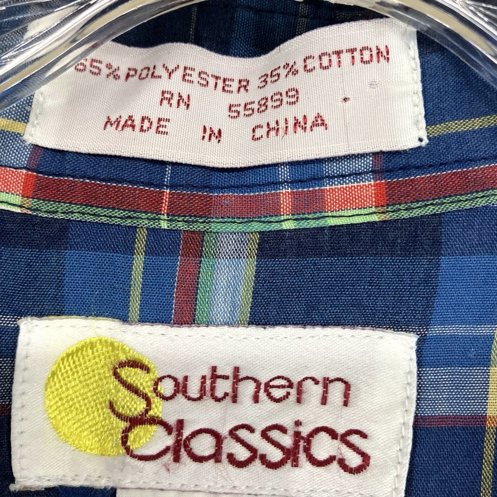 Southern Tide VINTAGE Western Shirt XL Blue Plaid Long Sleeve Pearl Snap 90s Super Thin Mens Size US XL / EU 56 / 4 - 5 Thumbnail