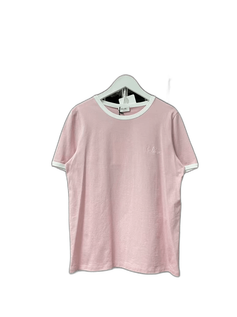 Celine Celine Embroidered Logo Short Sleeve Tshirt Size US M / EU 48-50 / 2 - 1 Thumbnail
