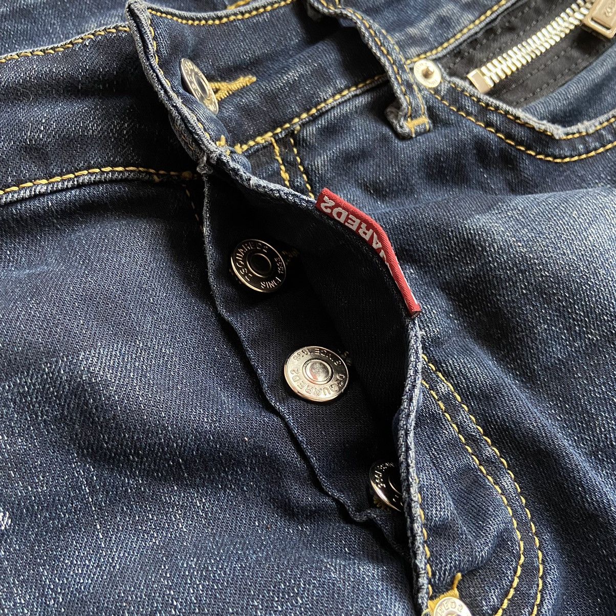 Dsquared2 × Japanese Brand 📌 Crazy Dsquared2 Y2k Distressed Skinny Jeans Size US 30 / EU 46 - 15 Thumbnail