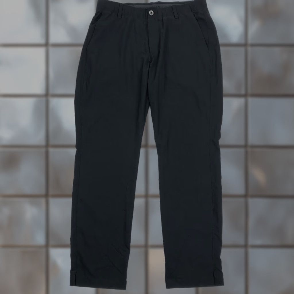 Under Armour Under Armour Mens Showdown Activewear Pants Black 34x30 Herringbone Stretch Golf Casual Athletic 2000s Mens Size US 34 / EU 50 - 1 Thumbnail