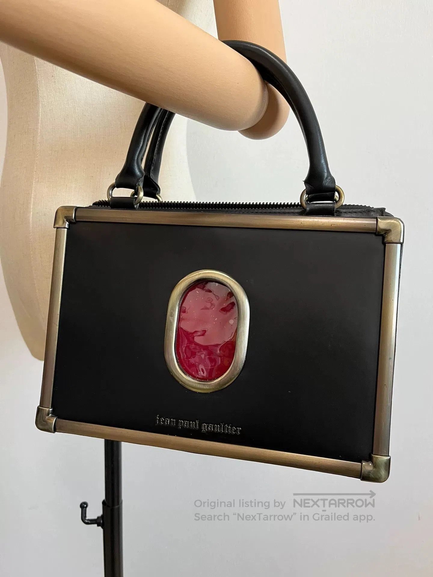 Jean Paul Gaultier Jean Paul Gaultier Red Velvet Gemstone Small Bag. Size ONE SIZE - 1 Thumbnail