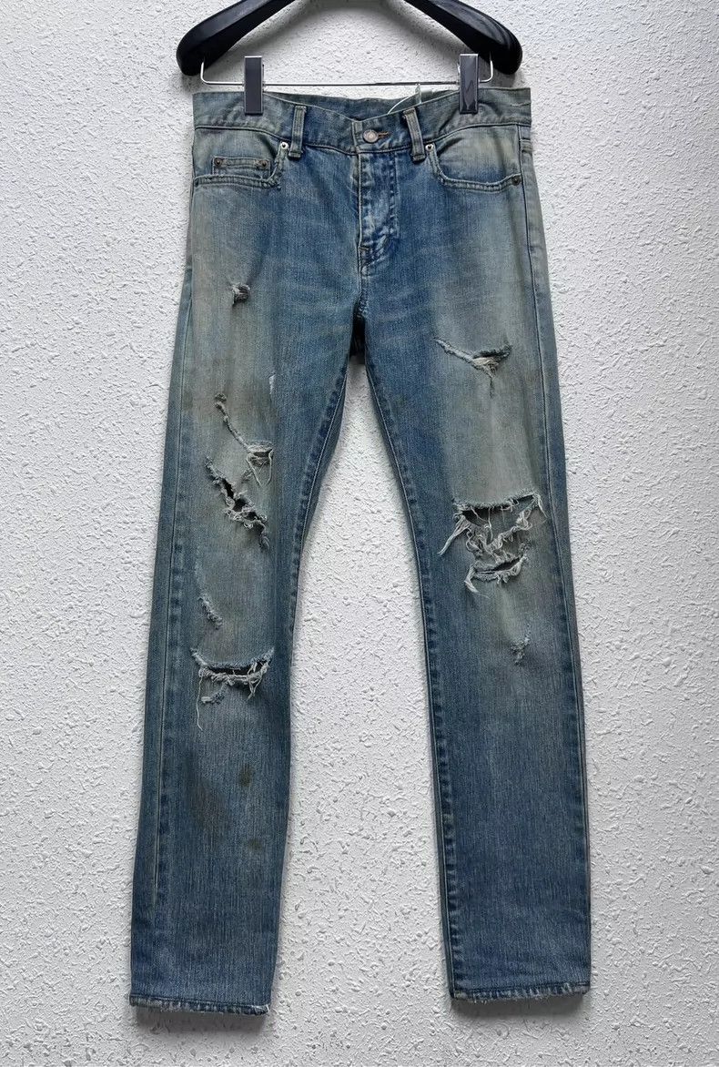 Polo Ralph Lauren RALPH LAUREN Make old wash jeans trousers with holes. Size US 29 - 1 Thumbnail