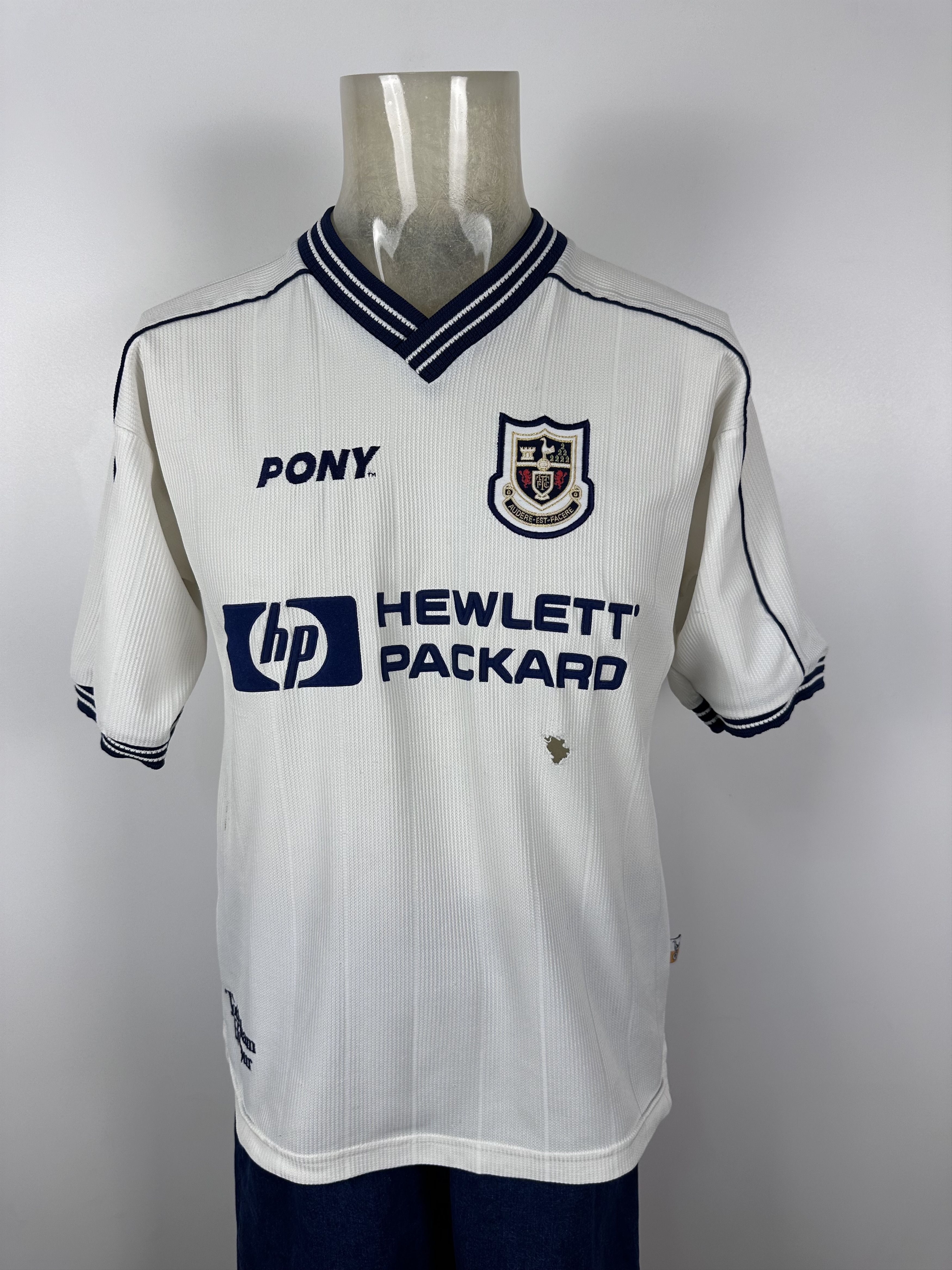 PONY × Vintage TOTTENHAM HOTSPUR 1997 Home Football Shirt Soccer Jersey Size US S / EU 44-46 / 1 - 1 Thumbnail