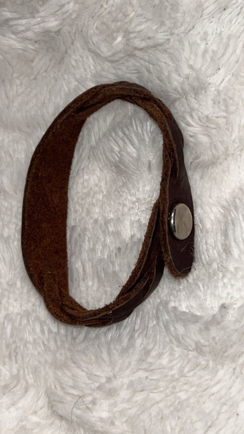 The Unbranded Brand Women's Unbranded Brown Leather Bracelet One Size Silver Sna Size ONE SIZE - 3 Thumbnail