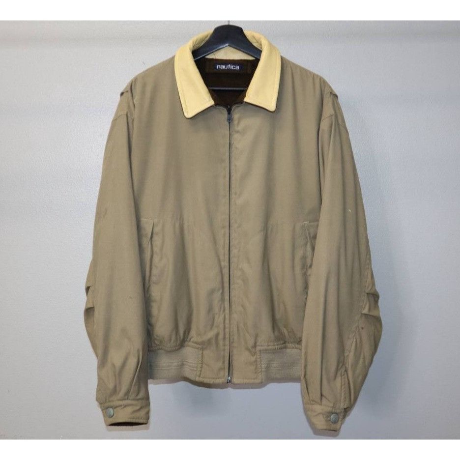 Vintage Vintage 90s Nautica Reversible Leather Suede Bomber Jacket L Size US L / EU 52-54 / 3 - 4 Thumbnail
