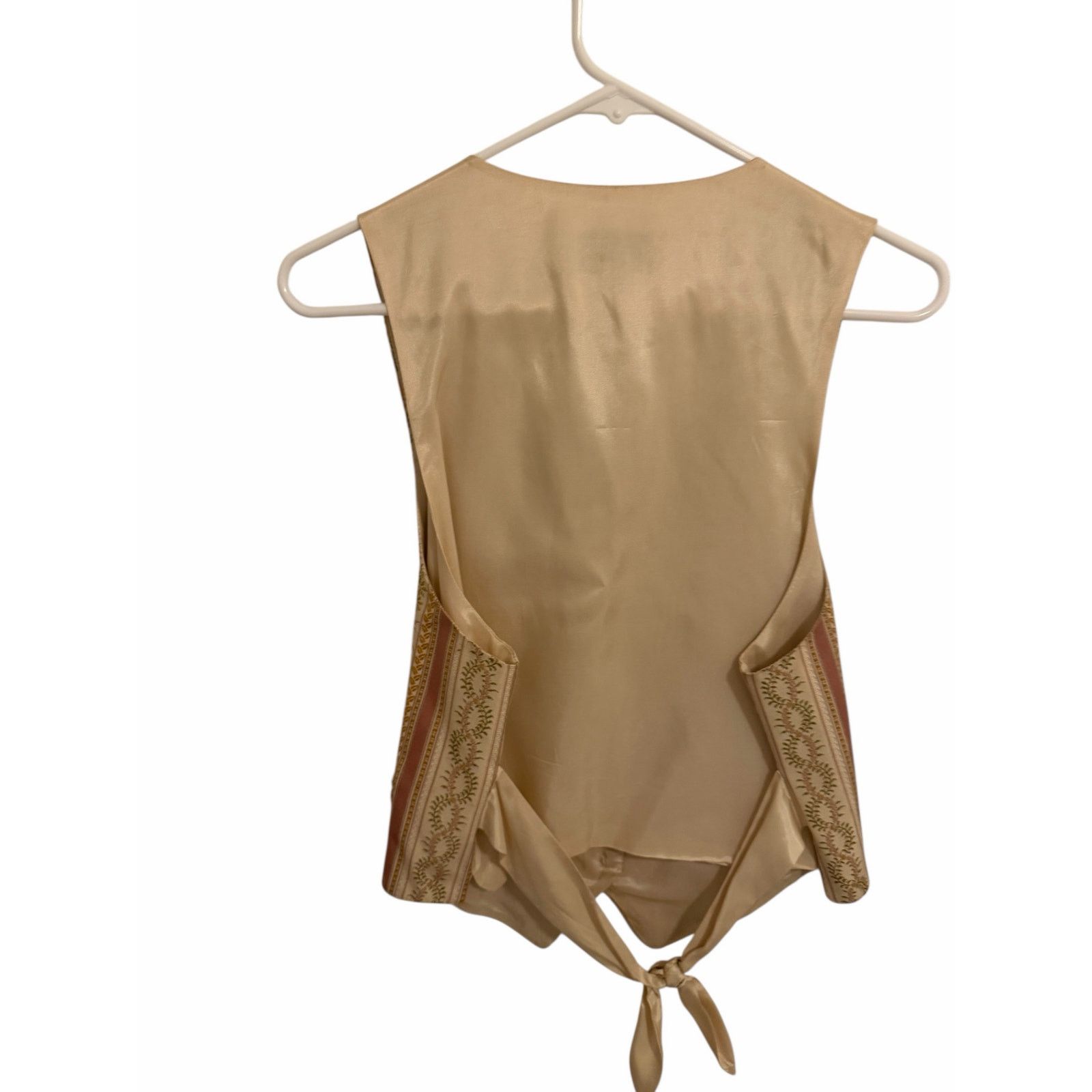 Other Casual Corner Ivory Pink V-Neck Tie Back Sleeveless Vest Size M / US 6-8 / IT 42-44 - 9 Thumbnail