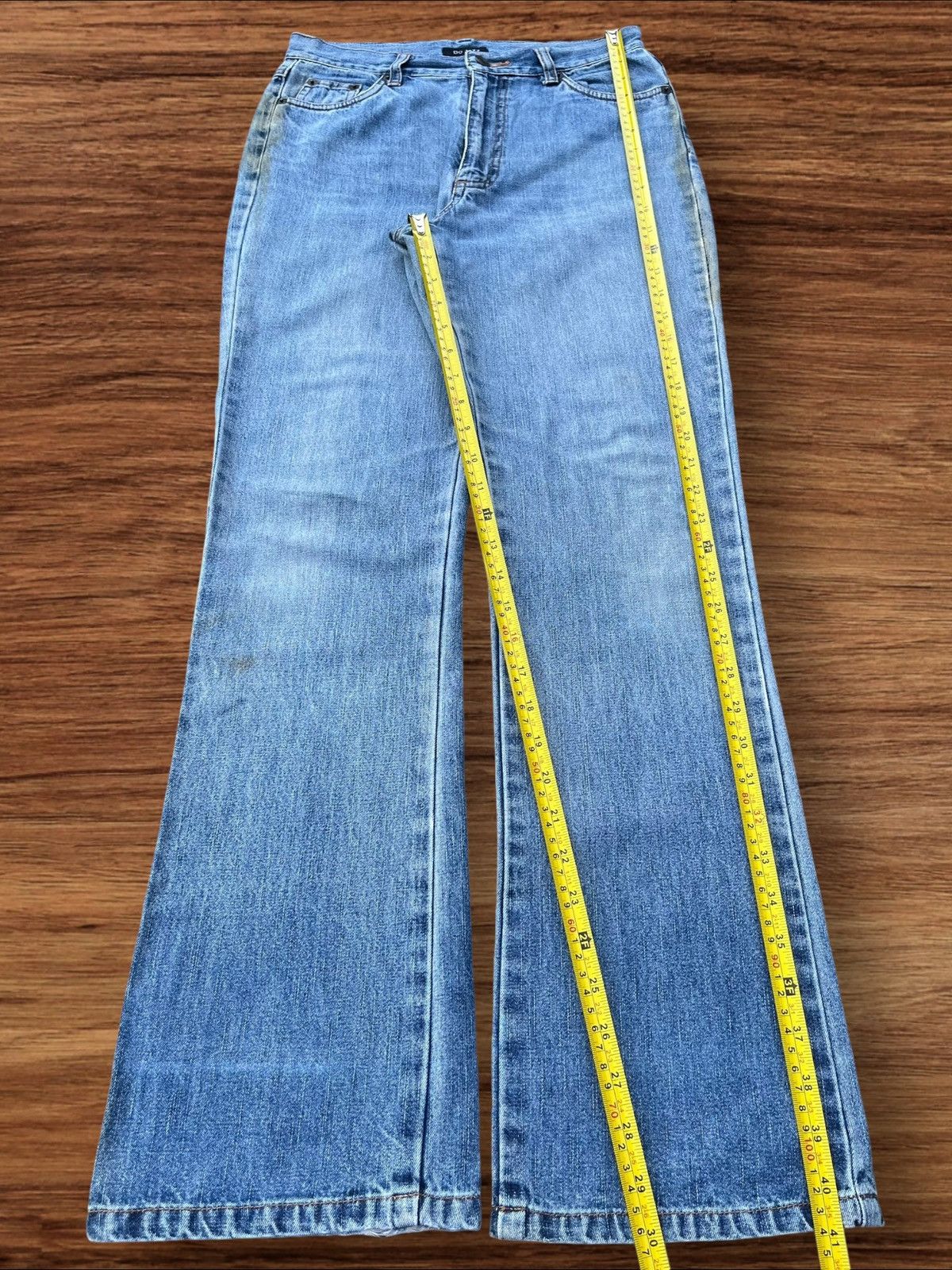 Japanese Brand Vintage Y2K Japanese Brand High Rise Blue Washed Flare Jeans Size 27" / US 4 / IT 40 - 9 Thumbnail