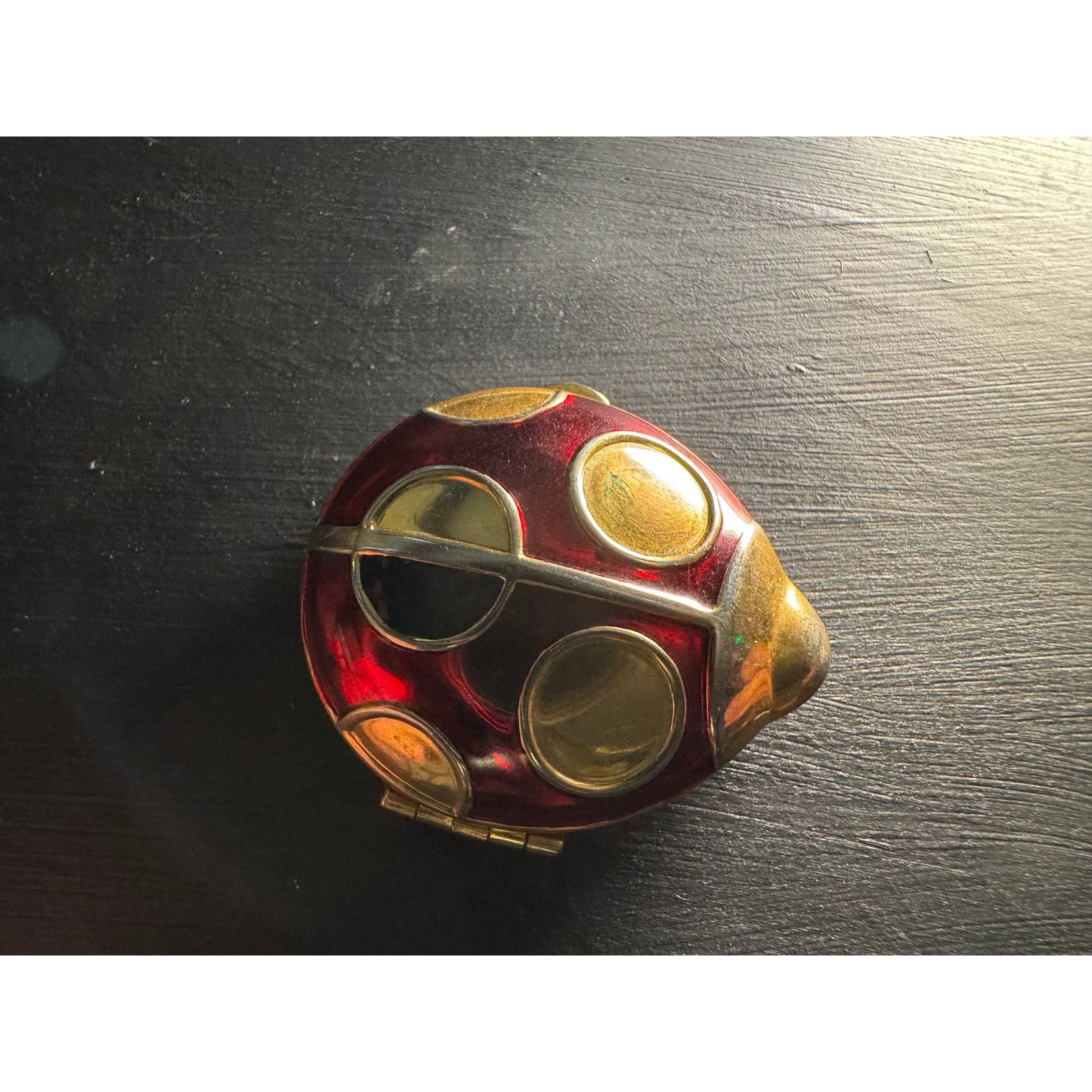 Other 2001 Estee Lauder Luck Ladybug Compact Red Enamel Gold Trim Size ONE SIZE - 3 Thumbnail