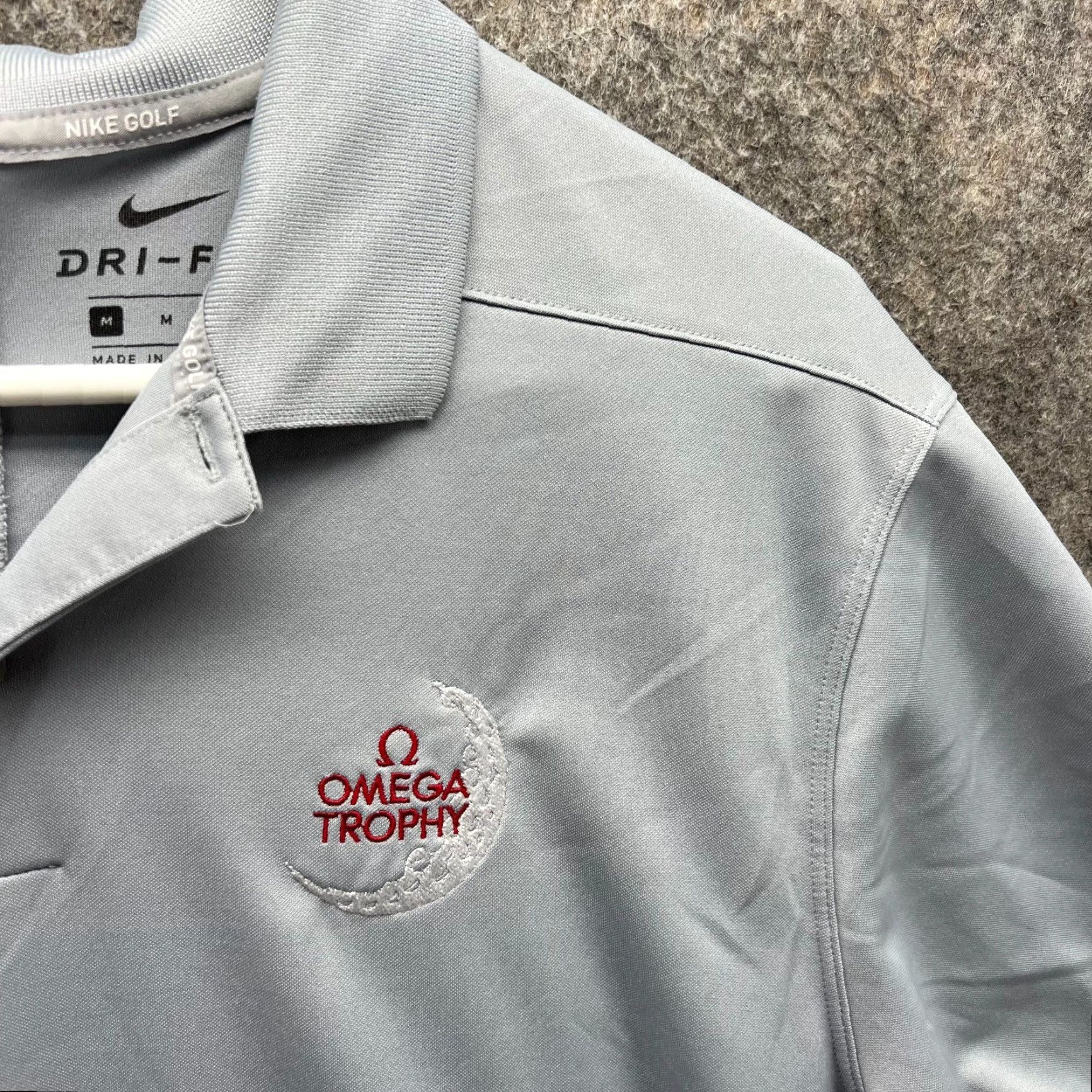 Nike VINTAGE Nike Polo Shirt Men Medium Blue Dry Victory Golf Golfer Dri Fit Omega Trophie Polo Shirt Mens Medium Blue Nike Dri-FIT Golf Vintage Size US M / EU 48-50 / 2 - 4 Thumbnail