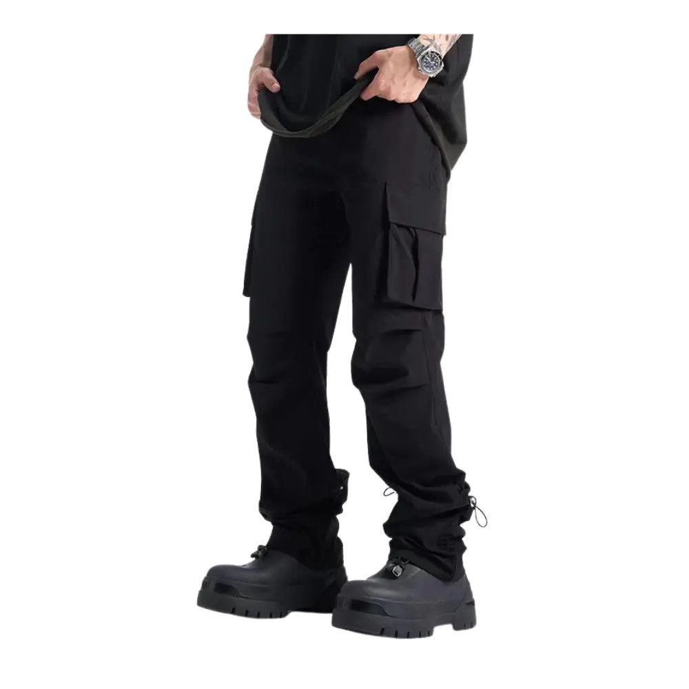 Japanese Brand × Jean Black Stacked Cargo Pants Size US 32 / EU 48 - 2 Thumbnail