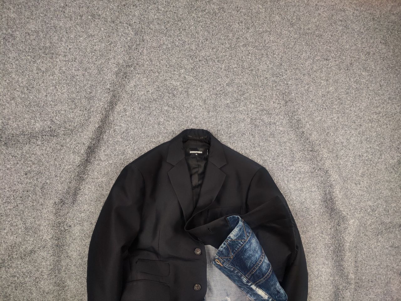 Dsquared2 Rare Dsquared2 AW17 Layered Blazer Distressed Denim Jacket Size US M / EU 48-50 / 2 - 1 Thumbnail