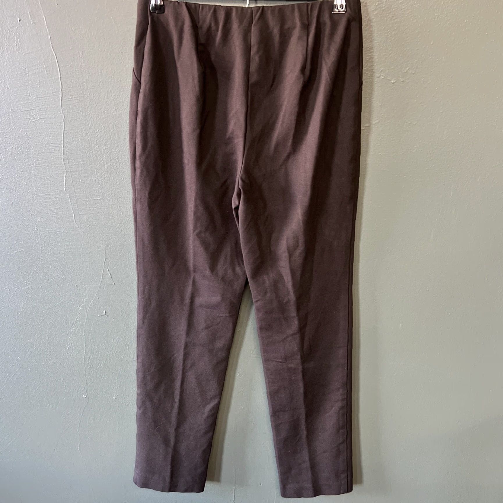 J. Jill J.Jill Womens Pants Brown Ponte Slim Leg Stretch Rayon Blend Size Medium Petite Size 30" / US 8 / IT 44 - 3 Thumbnail