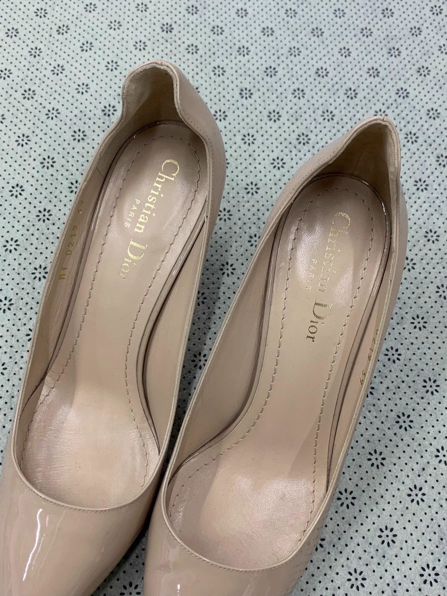 Dior Dior Nude Pink Patent Leather Heels 39 Size US 8 / IT 38 - 3 Thumbnail