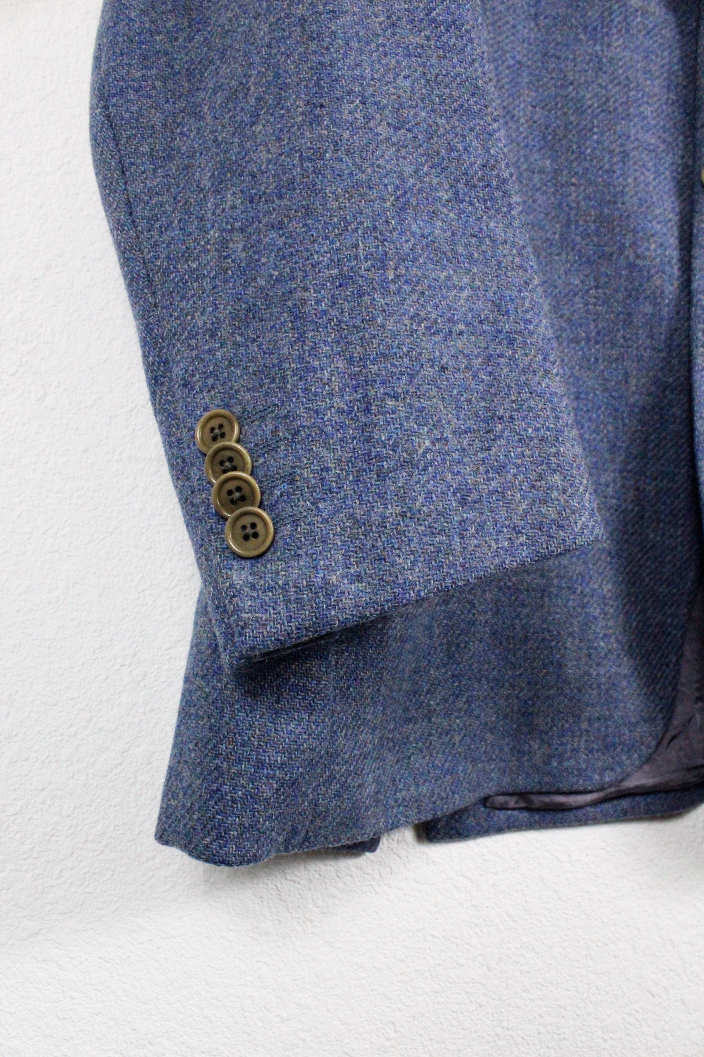 Tombolini Tombolini Modesto Bertotto Blue Tweed Blazer Jacket Size US L / EU 52-54 / 3 - 3 Thumbnail