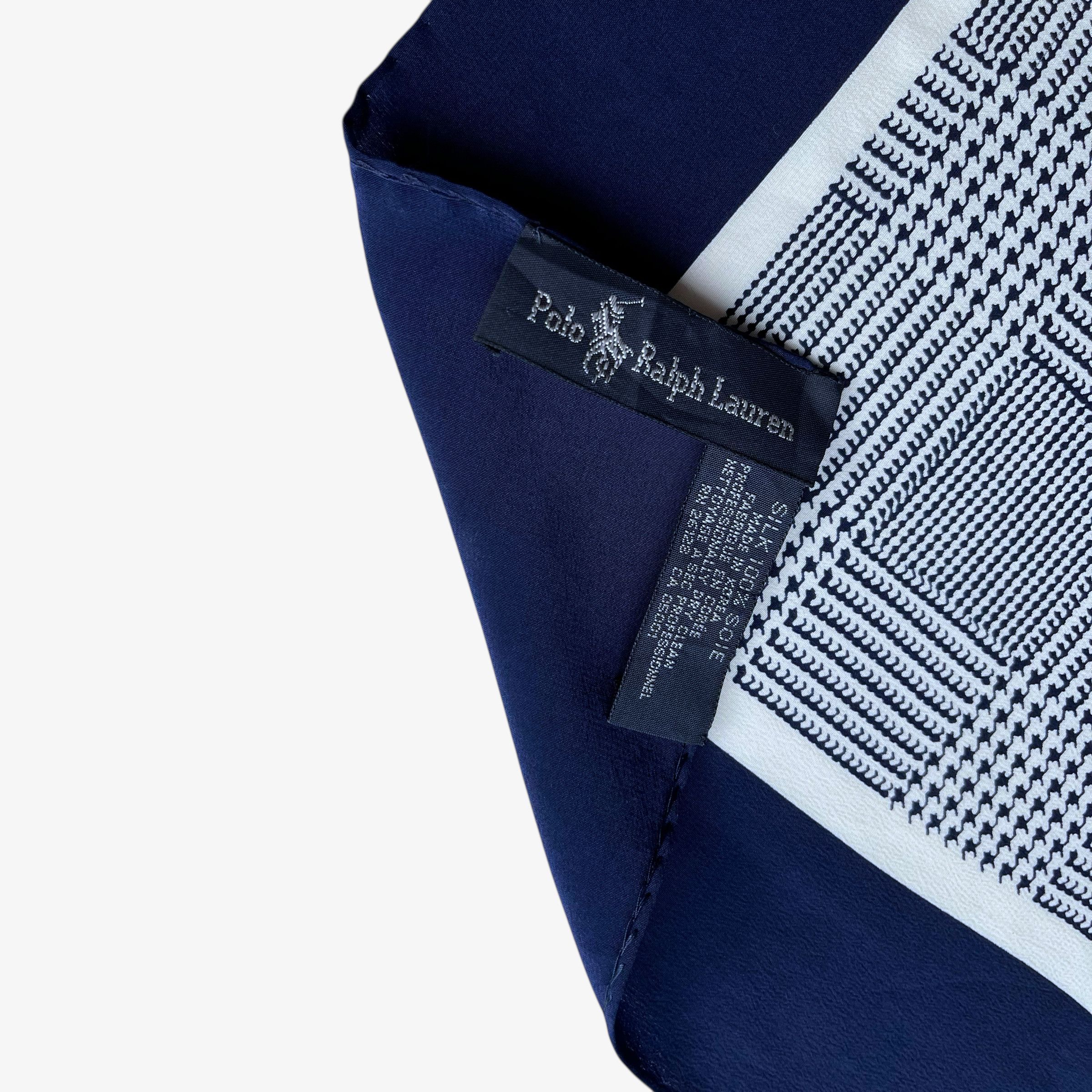 Ralph Lauren Vintage 90s Ralph Lauren Golf Player Houndstooth Silk Scarf Size ONE SIZE - 2 Thumbnail