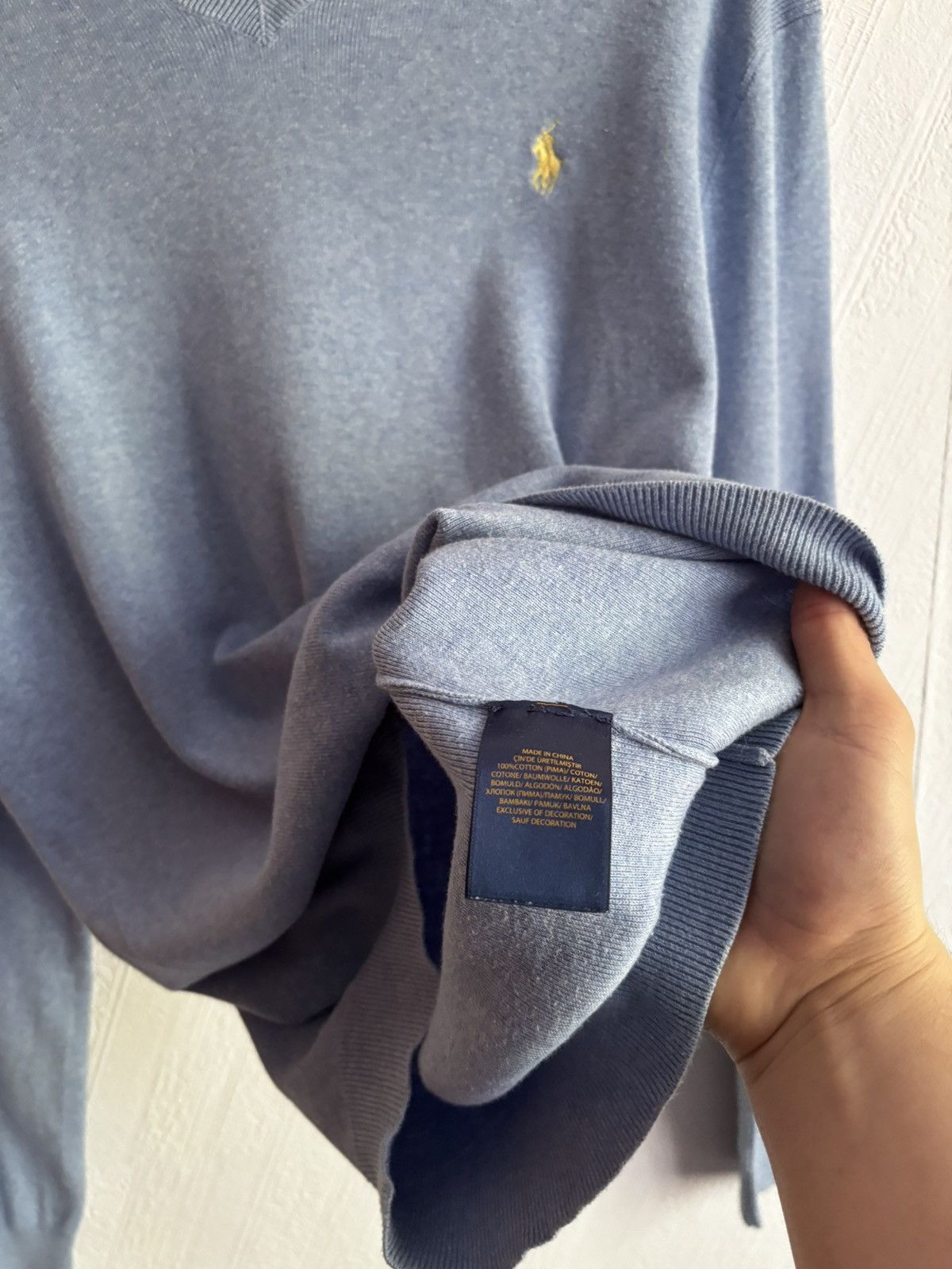 Chaps Ralph Lauren Vintage Polo Ralph Lauren Sky Blue Sweter Size US M / EU 48-50 / 2 - 8 Thumbnail