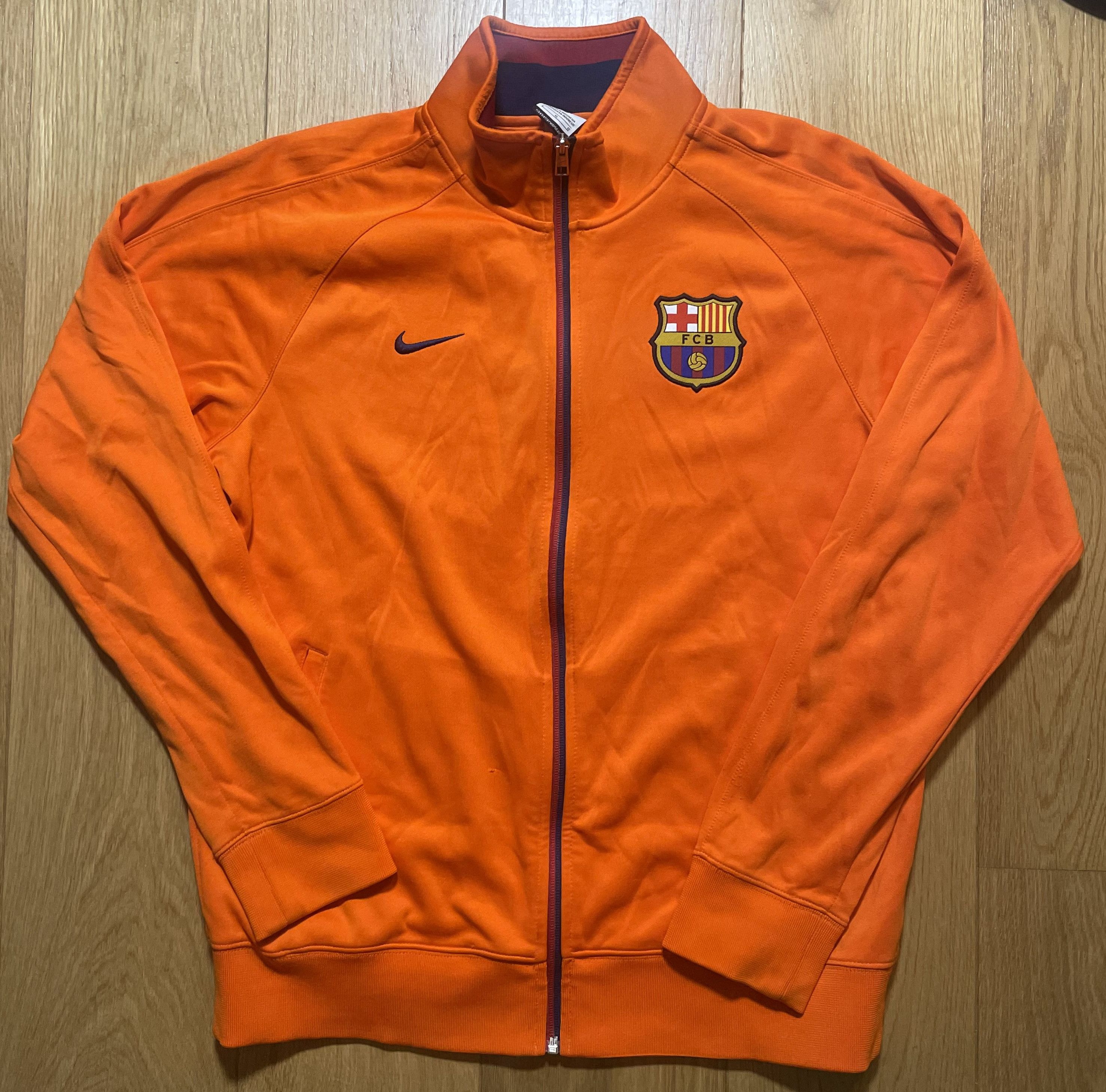 Nike Nike FC Barcelona 2012/13 Training Orange Zip Track Jacket Size US L / EU 52-54 / 3 - 1 Thumbnail