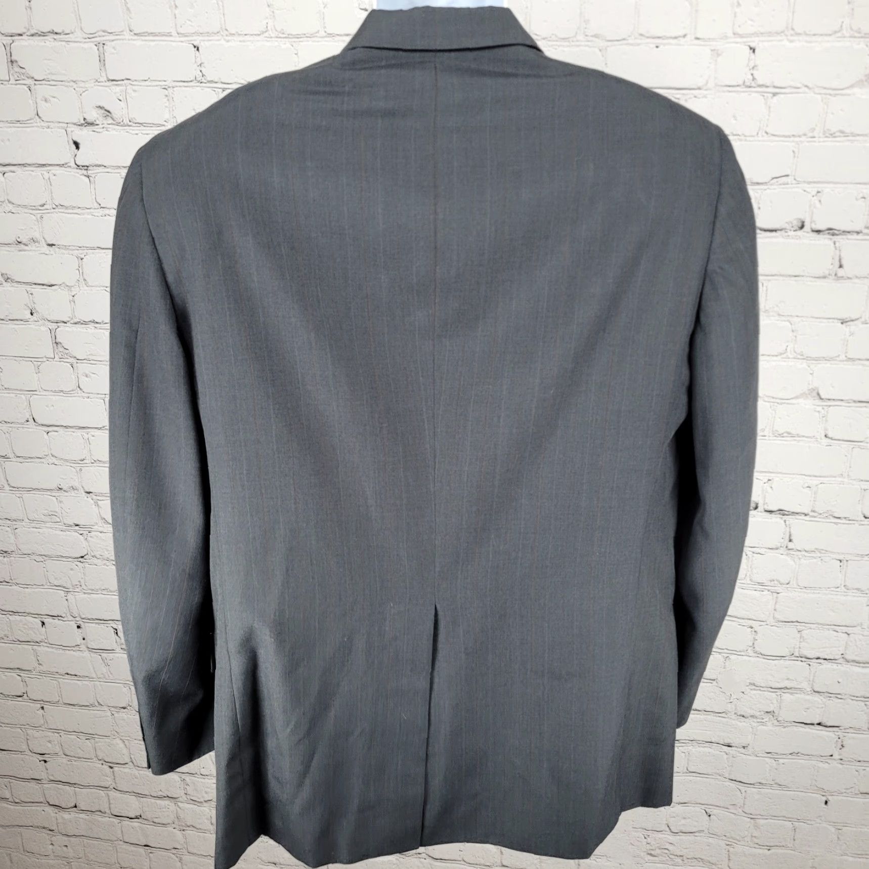 Vintage VINTAGE Kuppenheimer Gray Pinstriped Blazer Sport Coat Size 42 Regular Mens Size 42R - 2 Thumbnail