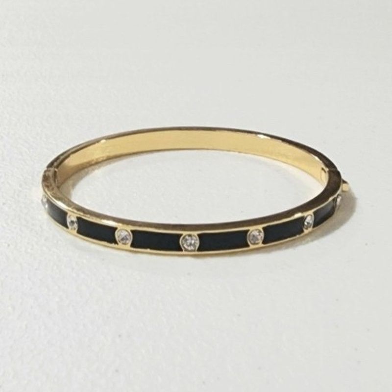 Kate Spade Kate Spade NY Set In Stone Crystal Enamel Bangle Bracelet Size ONE SIZE - 7 Thumbnail