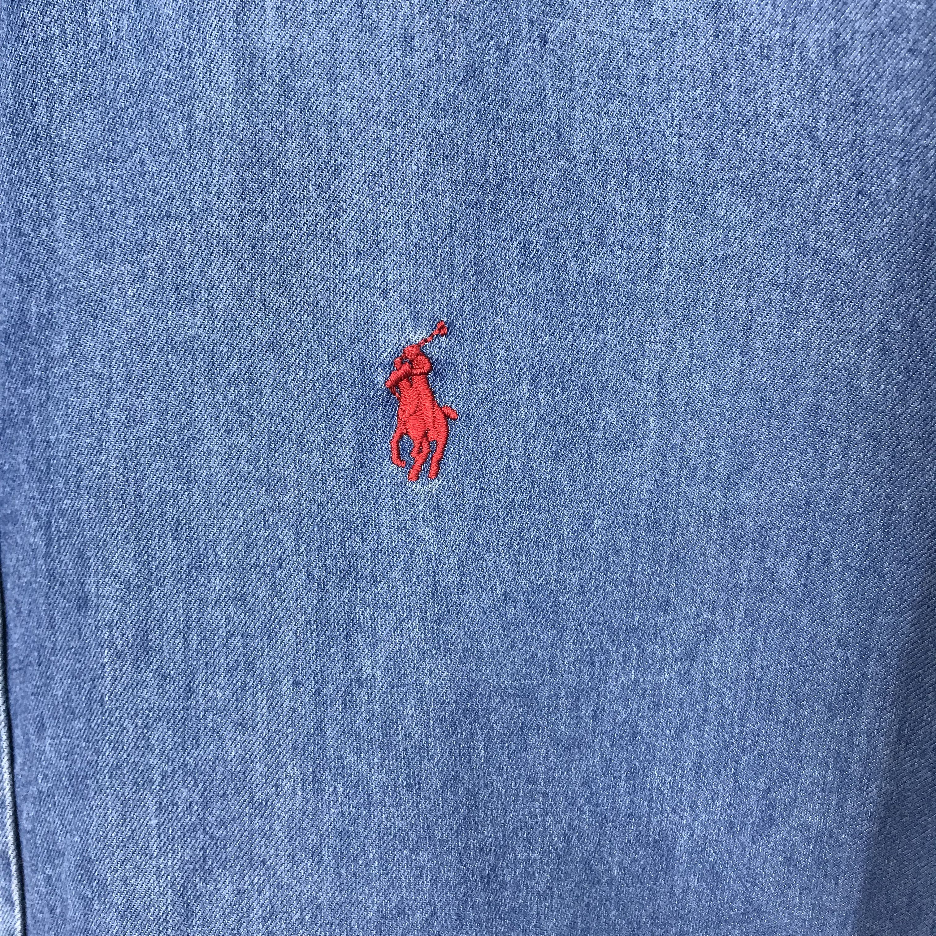 Polo Ralph Lauren Vintage 90s Polo Ralph Lauren Jeans Blue Shirt Size US XL / EU 56 / 4 - 5 Thumbnail