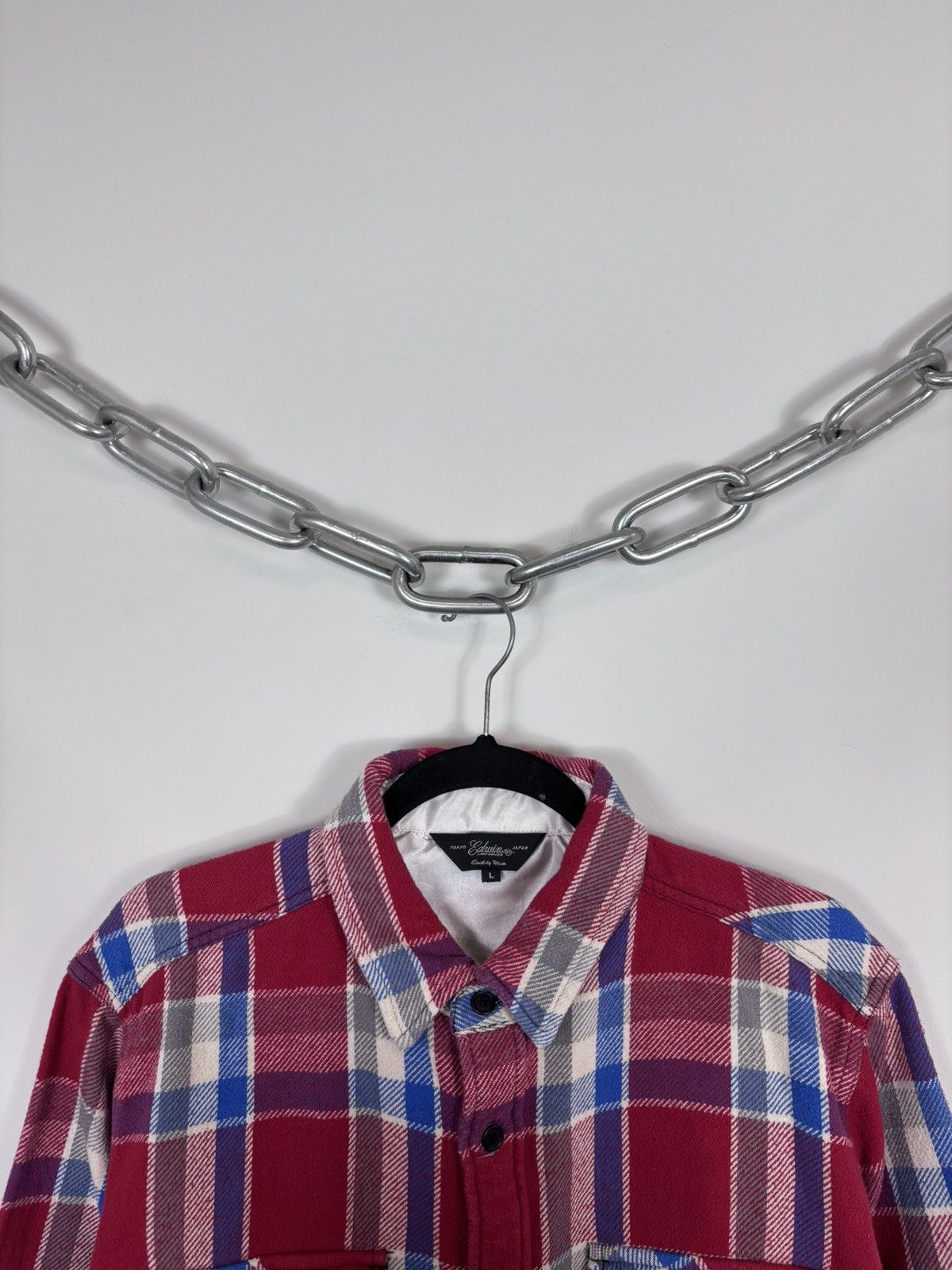 Edwin Edwin Tokyo Japan Men’s Checkered Lined Flannel Shirt Jacket Size US L / EU 52-54 / 3 - 3 Thumbnail