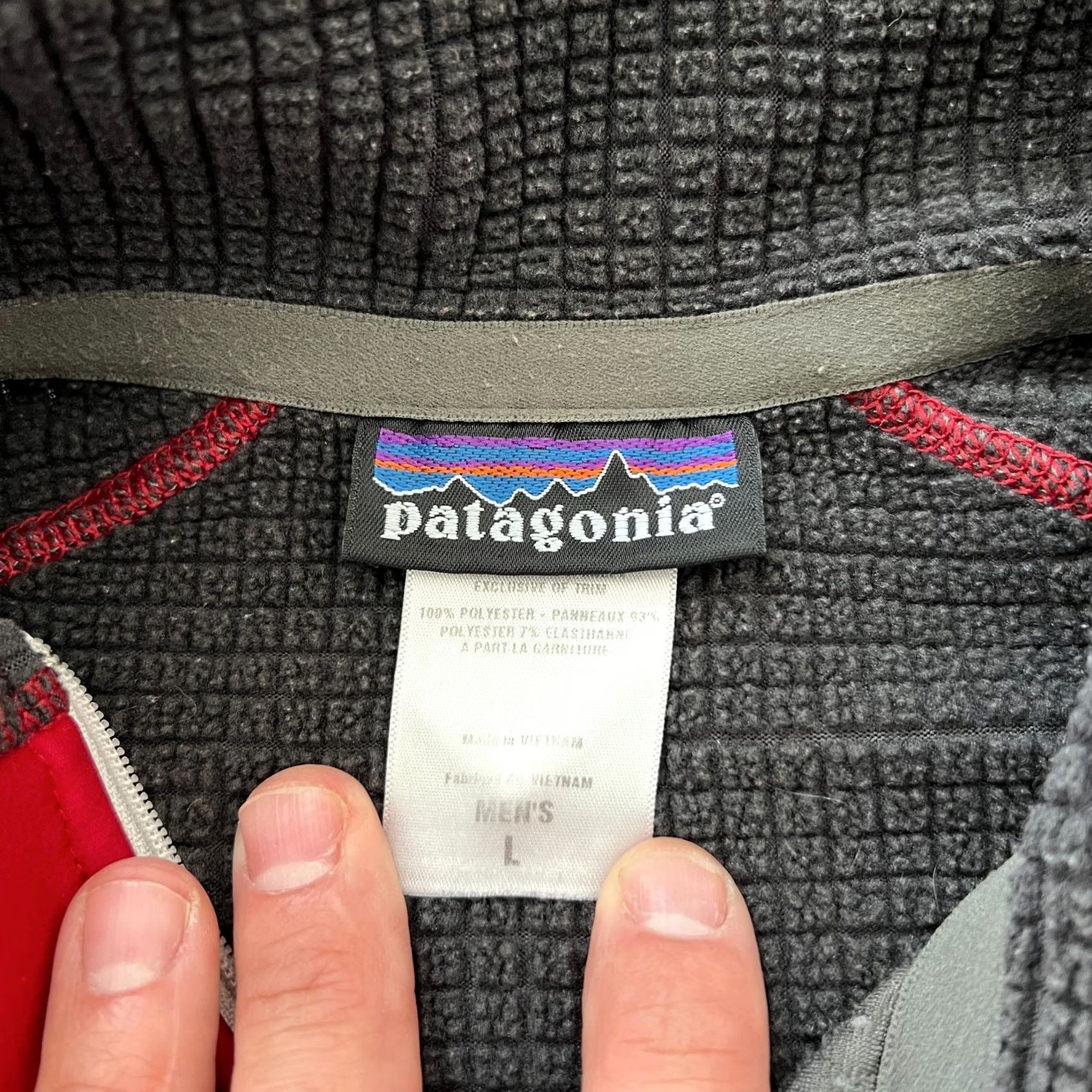 Patagonia Patagonia Pullover Wind Shield Cycle 24990 Red Men's Size Large Grid Fleece Shirt Size US L / EU 52-54 / 3 - 5 Thumbnail