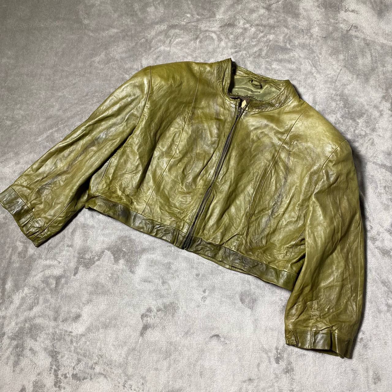 Vintage VINTAGE LEATHER CROPPED JACKET Size S / US 4 / IT 40 - 1 Thumbnail