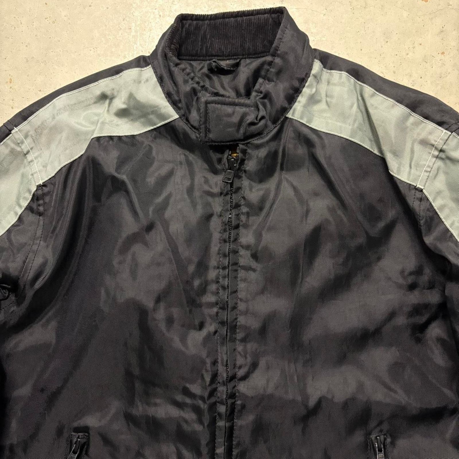 Crazy Vintage Y2K Hot Leathers Striped Moto Racing Jacket