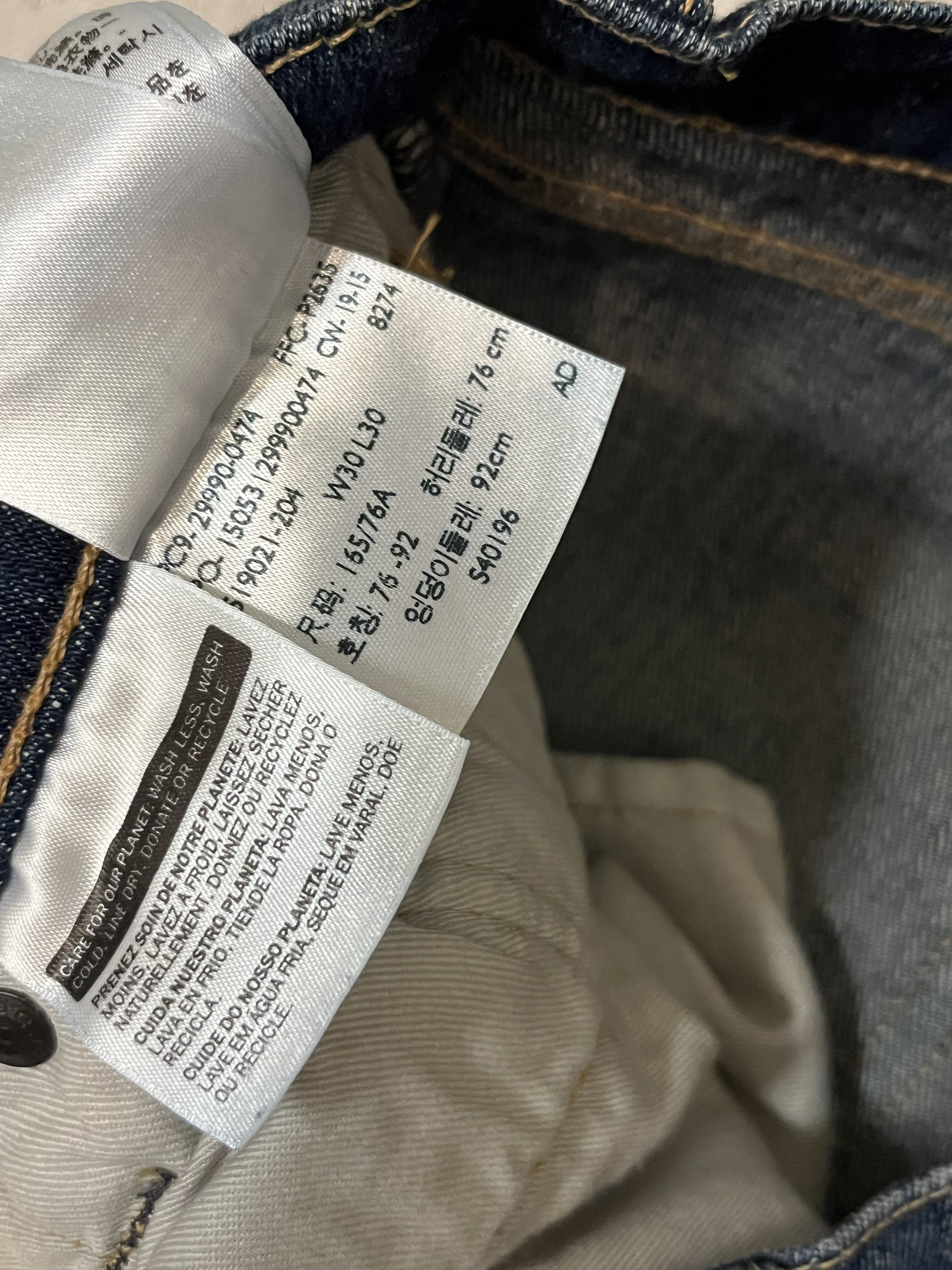 Levi's × Levi's Vintage Clothing × Vintage Levi's Premium 504 White Oak Denim Jeans Size US 30 / EU 46 - 8 Thumbnail