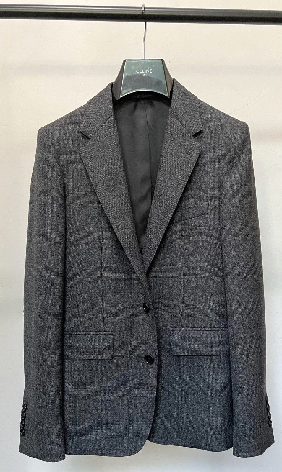 Celine × Hedi Slimane Classic Grain de Poudre Notch Lapel Celine × Hedi Slimane Classic Grain de Poudre Notch Lapel