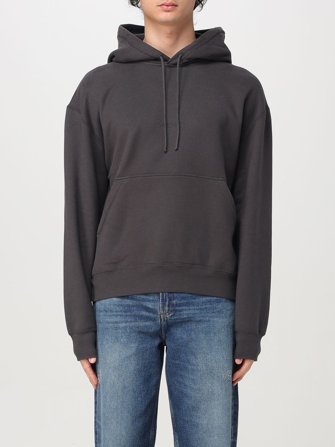Saint Laurent Paris Saint Laurent Sweatshirt Men Grey Size US S / EU 44-46 / 1 - 1 Thumbnail