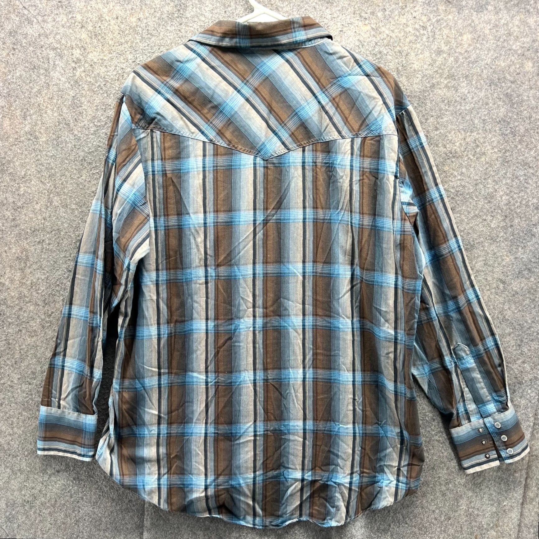 Vintage VINTAGE Ely Cattleman Shirt Mens Large Blue Pearl Snap Plaid Western Rodeo Cowboy Vtg Size US L / EU 52-54 / 3 - 2 Thumbnail
