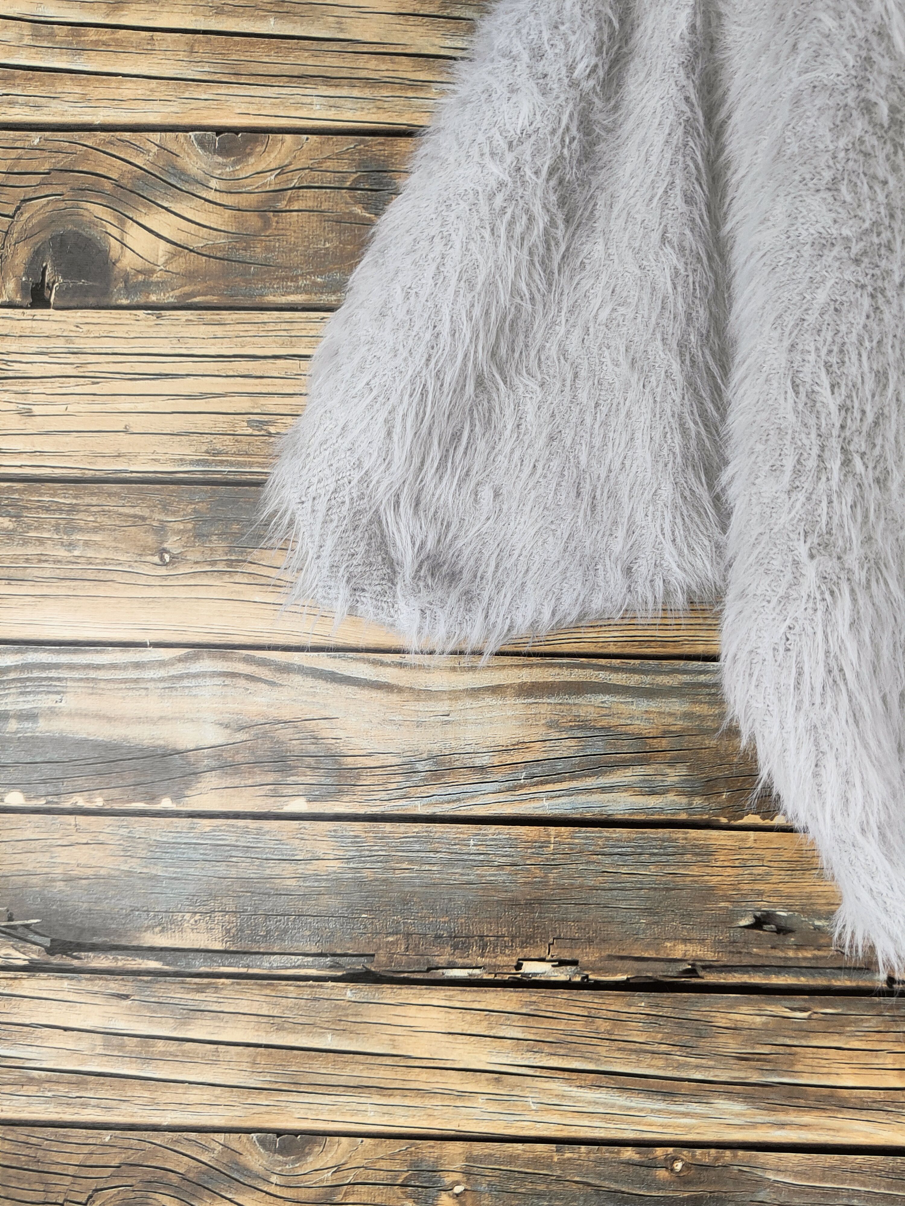 Japanese Brand DL r.p.s Gray Fur Mohair Knitwear #46-460 Size M / US 6-8 / IT 42-44 - 4 Thumbnail