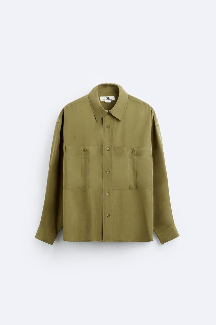 Zara 100% Silk Relaxed Fit Shirt Size US M / EU 48-50 / 2 - 4 Thumbnail