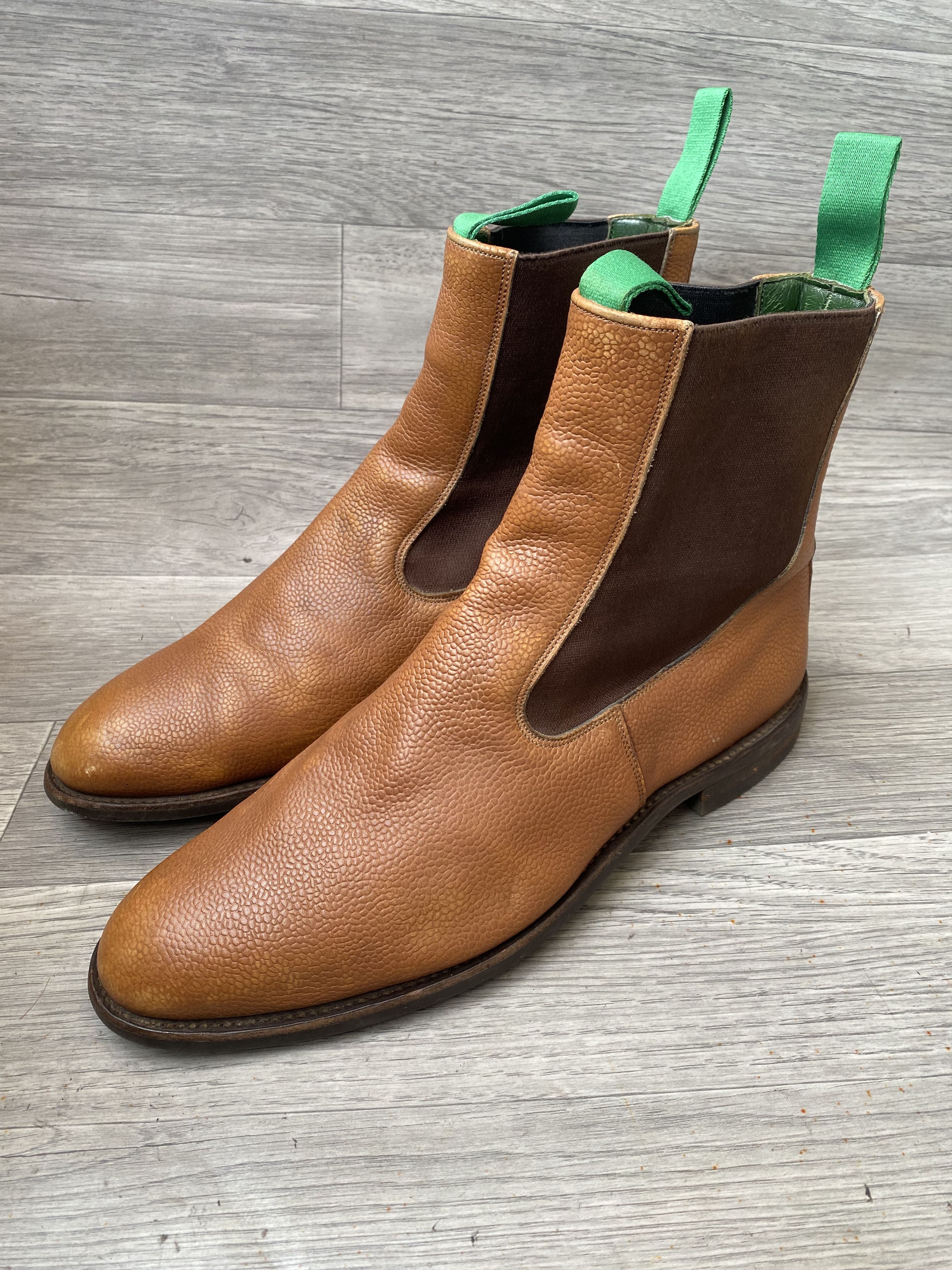 Trickers brown pebble grain chelsea boots uk 9