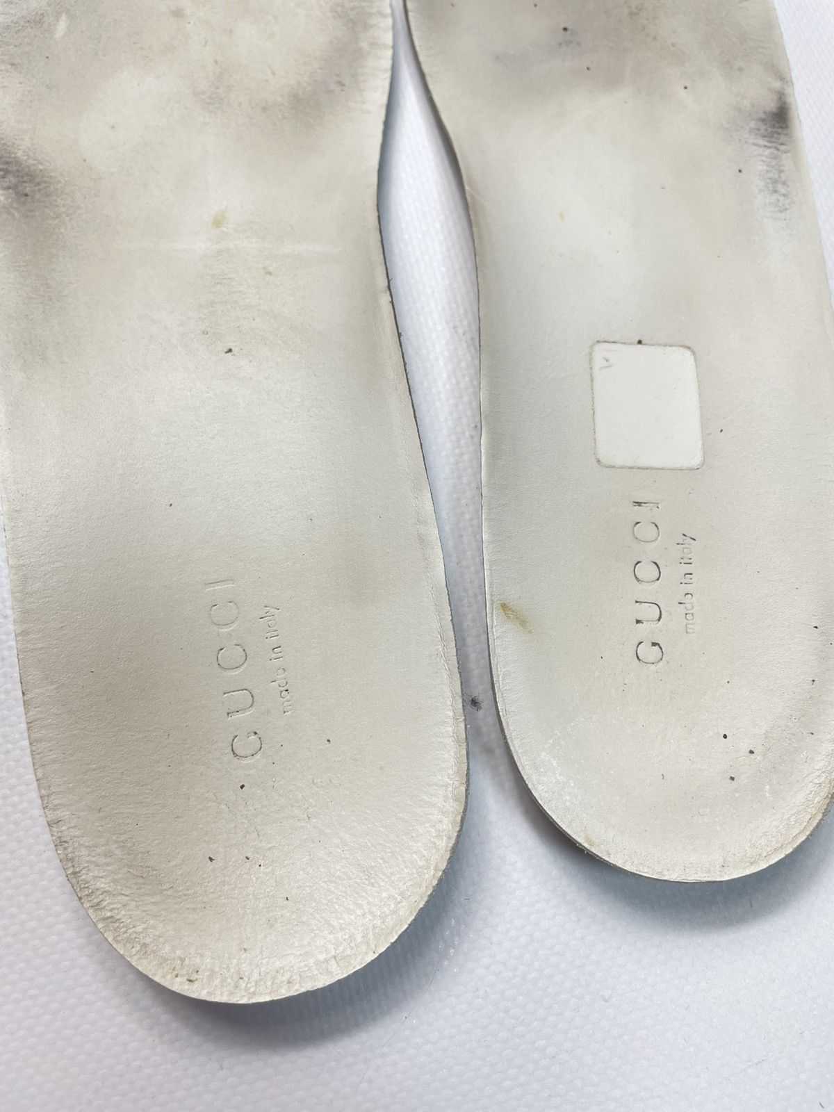 Gucci Gucci Ace Bee Embroidered Web White Leather Trainer Size US 5 / EU 37 - 11 Thumbnail