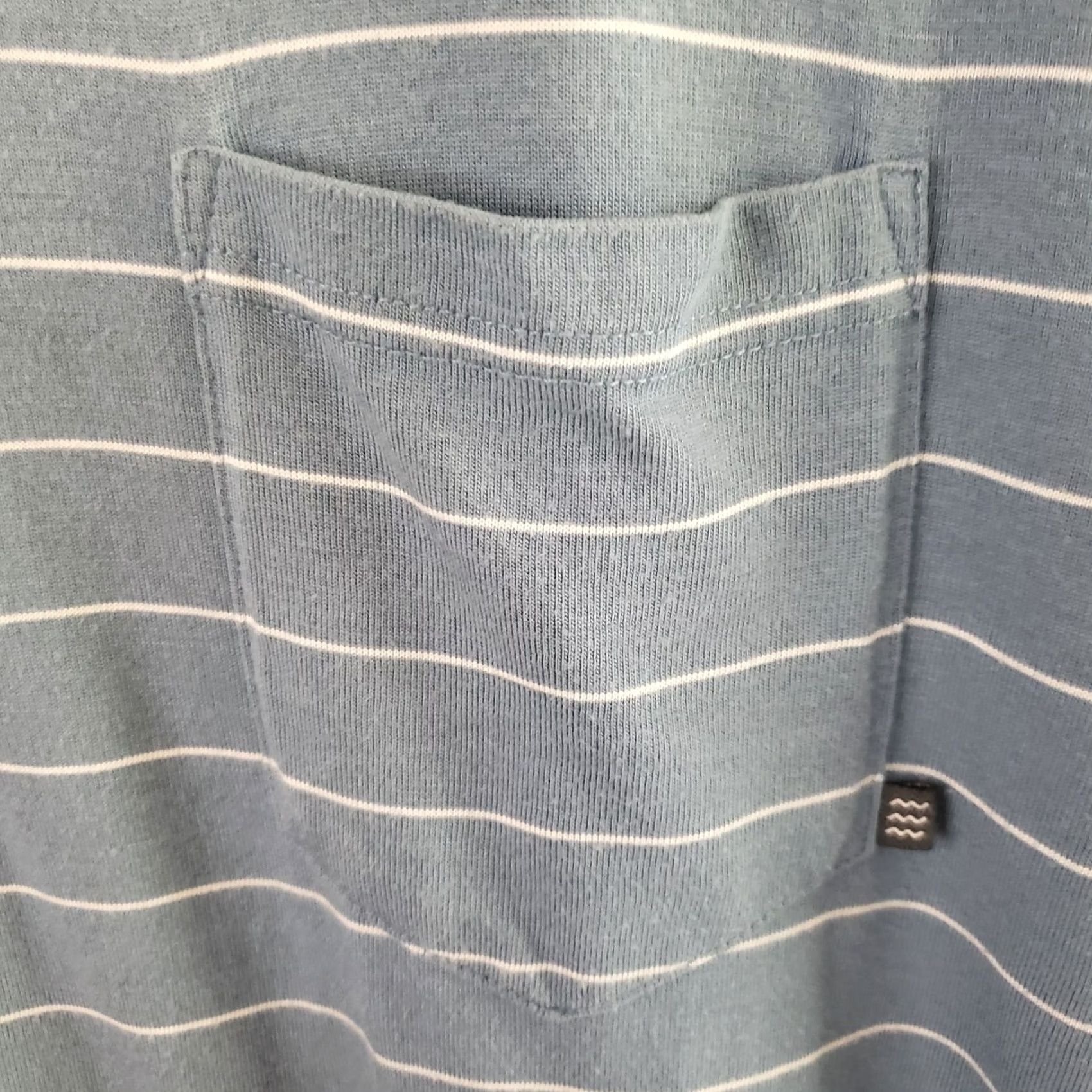 Vintage Free Fly Men's T-Shirt Crew Neck Pocket Striped Blue/White L Jersey Summer/Spring/Fall Size US L / EU 52-54 / 3 - 7 Thumbnail