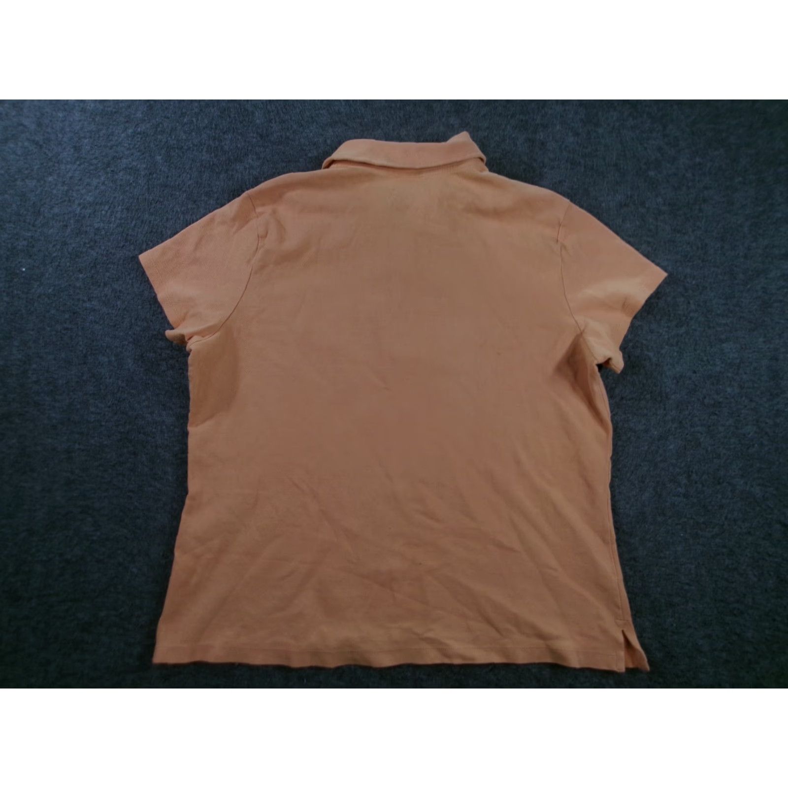 Vintage L.L. Bean Polo Shirt Women Large Orange Solid Short Sleeve Collared Cotton Blend Basic Classic Preppy 90s? Size L / US 10 / IT 46 - 7 Thumbnail