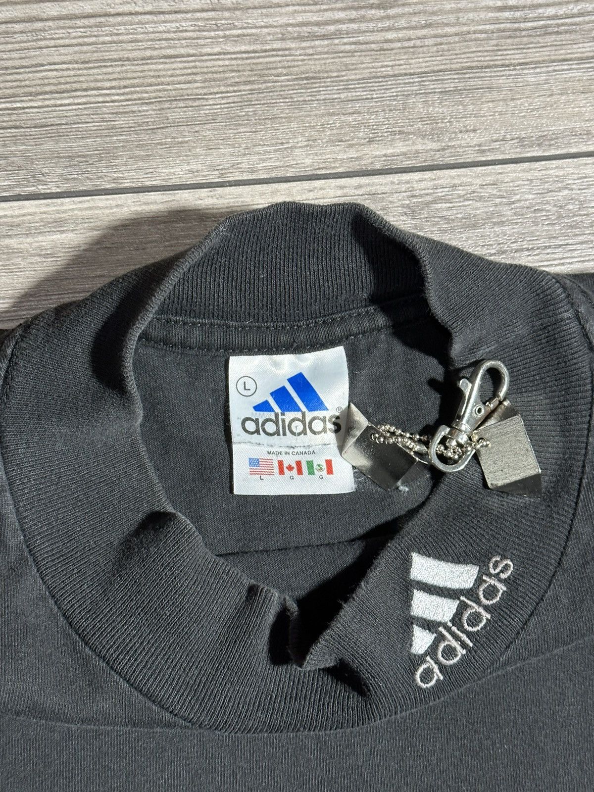 Adidas × Vintage Vintage Adidas Mock Neck Longsleeve Size US L / EU 52-54 / 3 - 4 Thumbnail