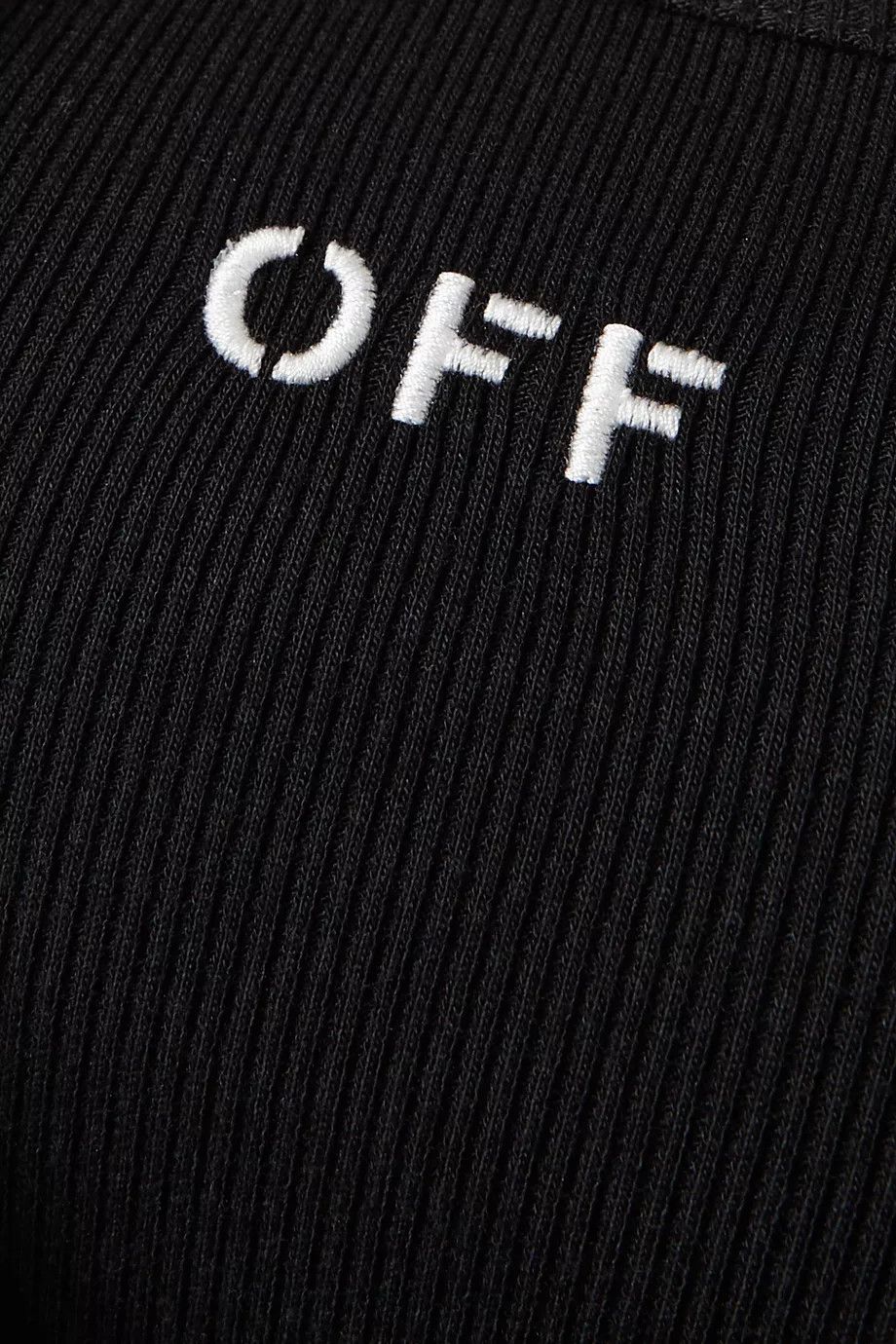 Off-White o1mle0425 Off Stamp Scoop-Neck Tank Top in Black Size S / US 4 / IT 40 - 3 Thumbnail