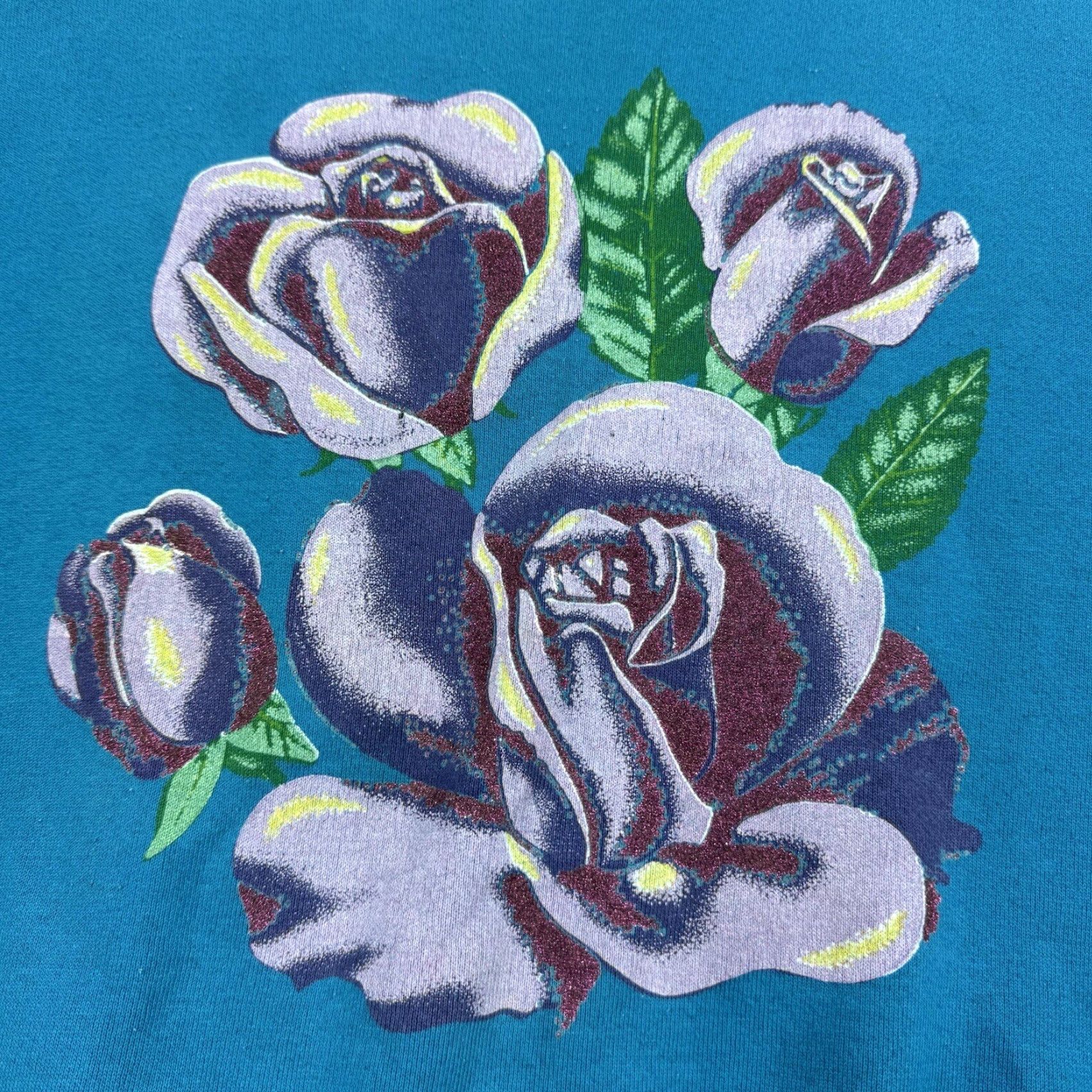 Vintage Vintage Yes Cheetah Brand Sweatshirt Womens 90s Flower Blue Medium Size M Pullover Crew Neck Long Sleeve Size M / US 6-8 / IT 42-44 - 2 Thumbnail