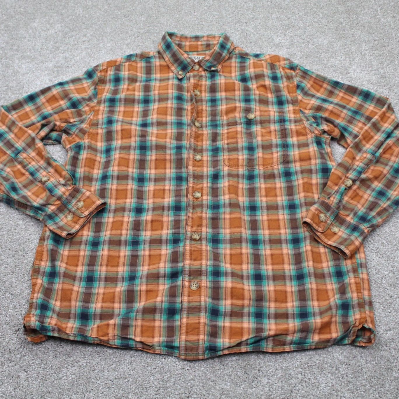 Vintage Duluth Shirt Mens Medium Brown/Green Plaid Cotton Button-Up Long Sleeve Casual Relaxed Fit Size US M / EU 48-50 / 2 - 2 Thumbnail