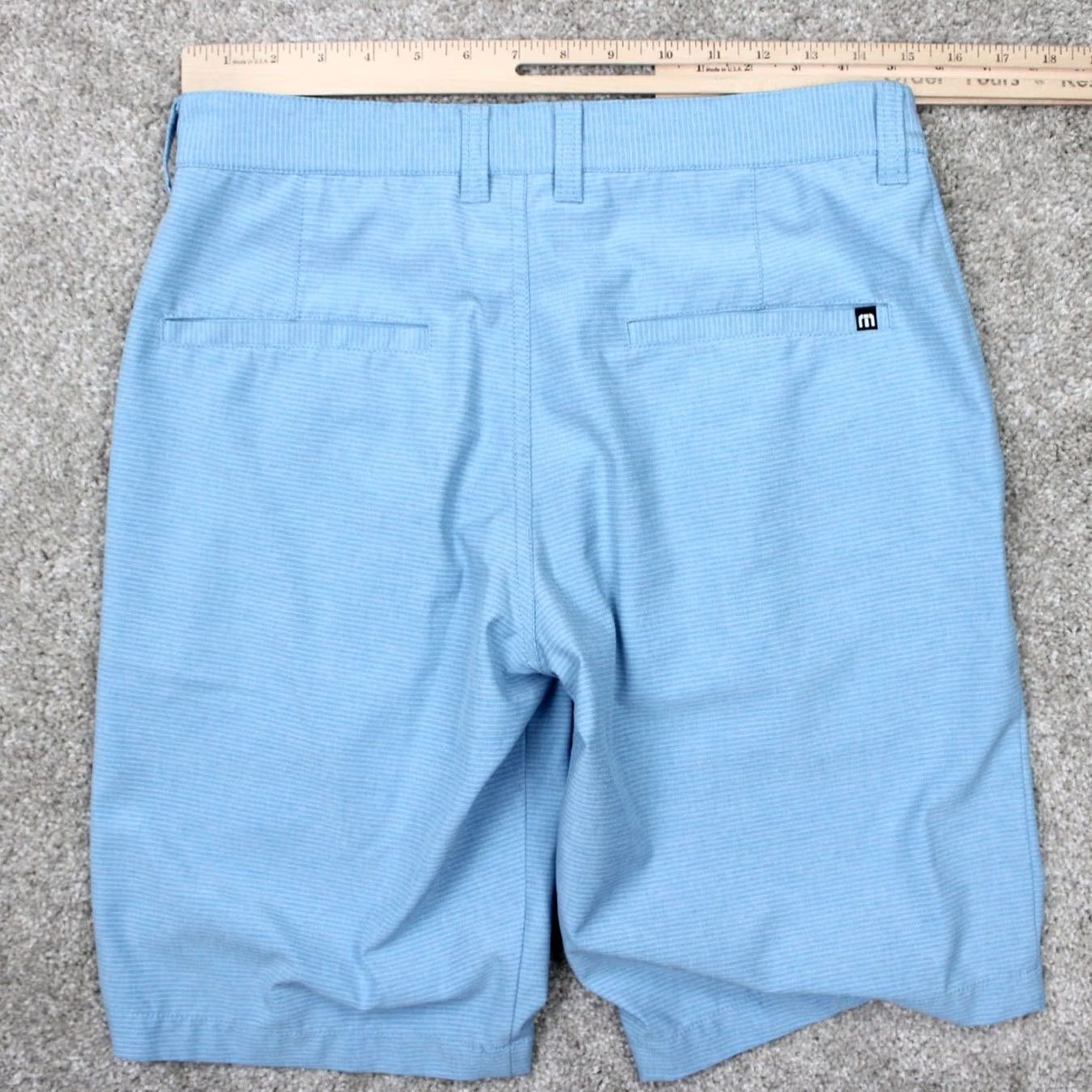 TravisMathew Travis Mathew Kona Blue Shorts Mens 30 Polyester Spandex 11" Inseam Knit Chino Sport Golf Casual Workwear Size US 30 / EU 46 - 6 Thumbnail