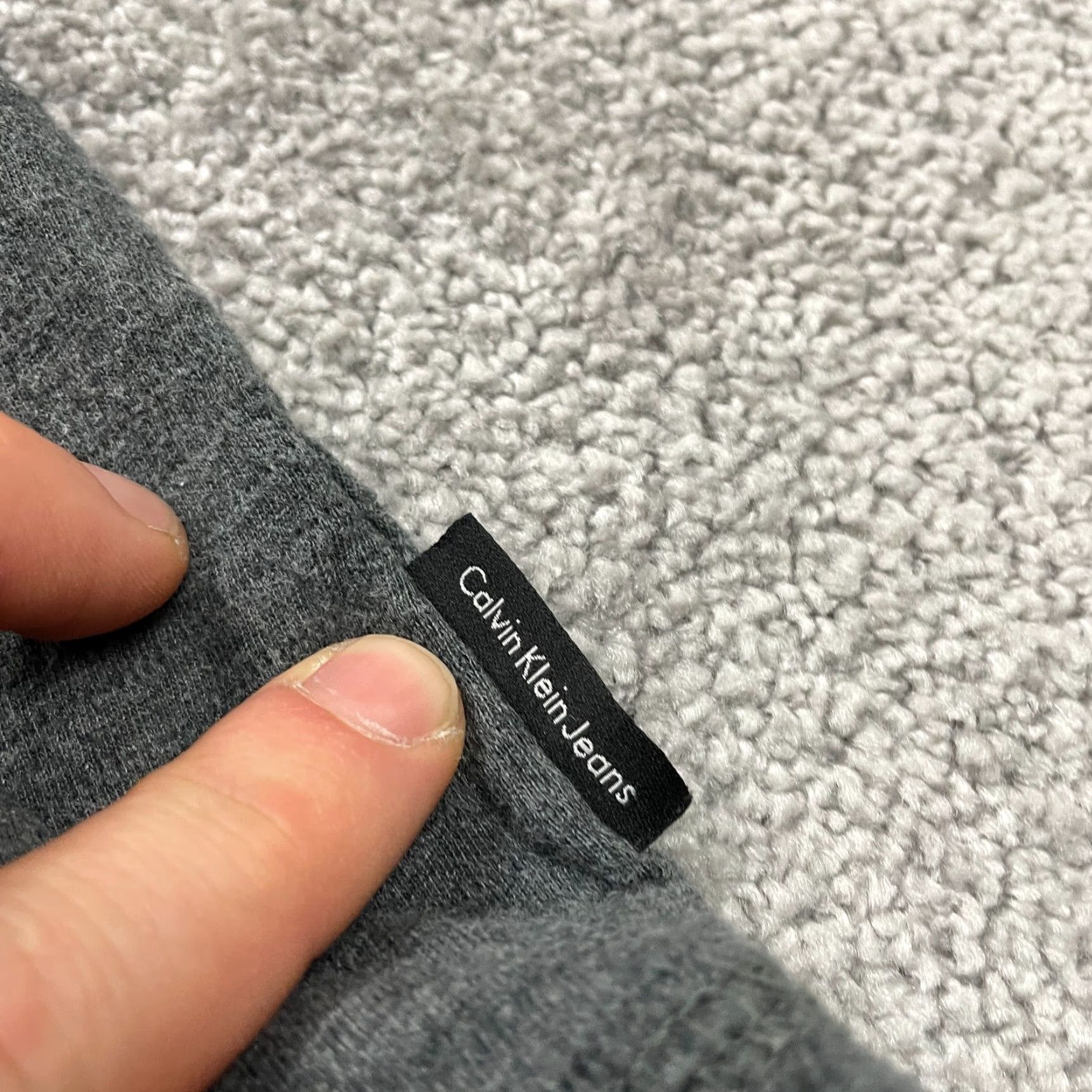 Calvin Klein VINTAGE Calvin Klein Jeans Men's Sweatshirt 1/4 Zip Pullover XL Gray Cotton Mock Neck Casual Active Size US XL / EU 56 / 4 - 5 Thumbnail