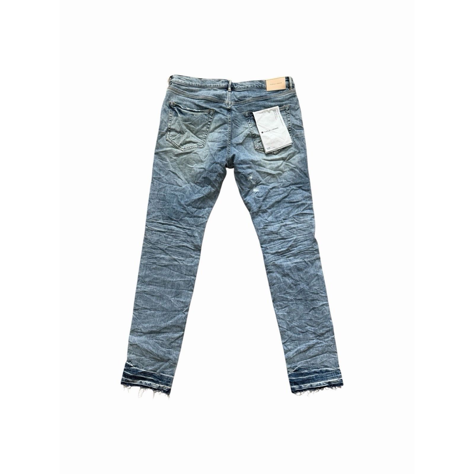 Purple Brand Purple Brand Jeans Mens Ripped Skinny P001 Blue Size 38/34 Size US 38 / EU 54 - 5 Thumbnail
